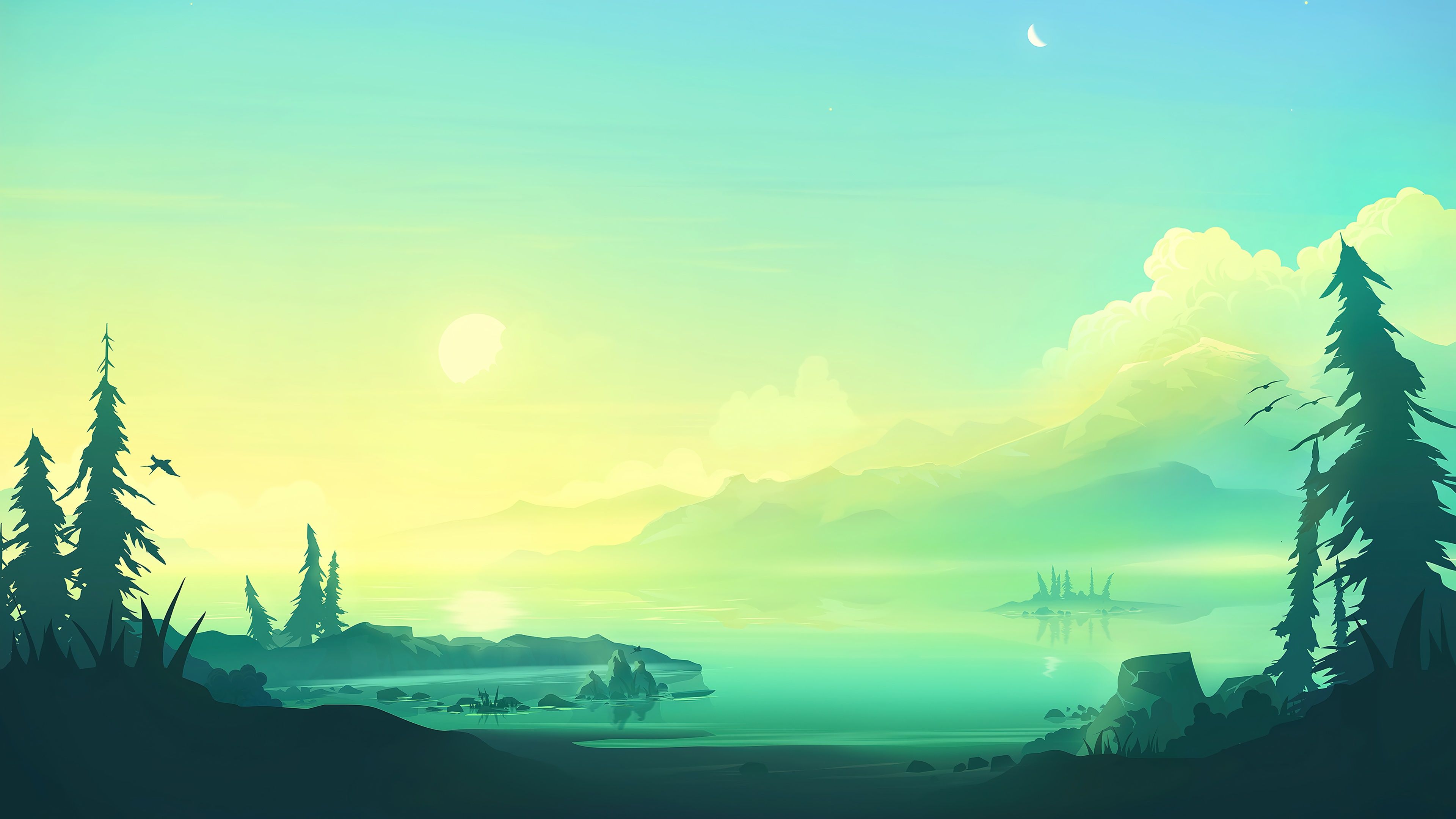 3840x2160 PC 4k Minimal Wallpaper