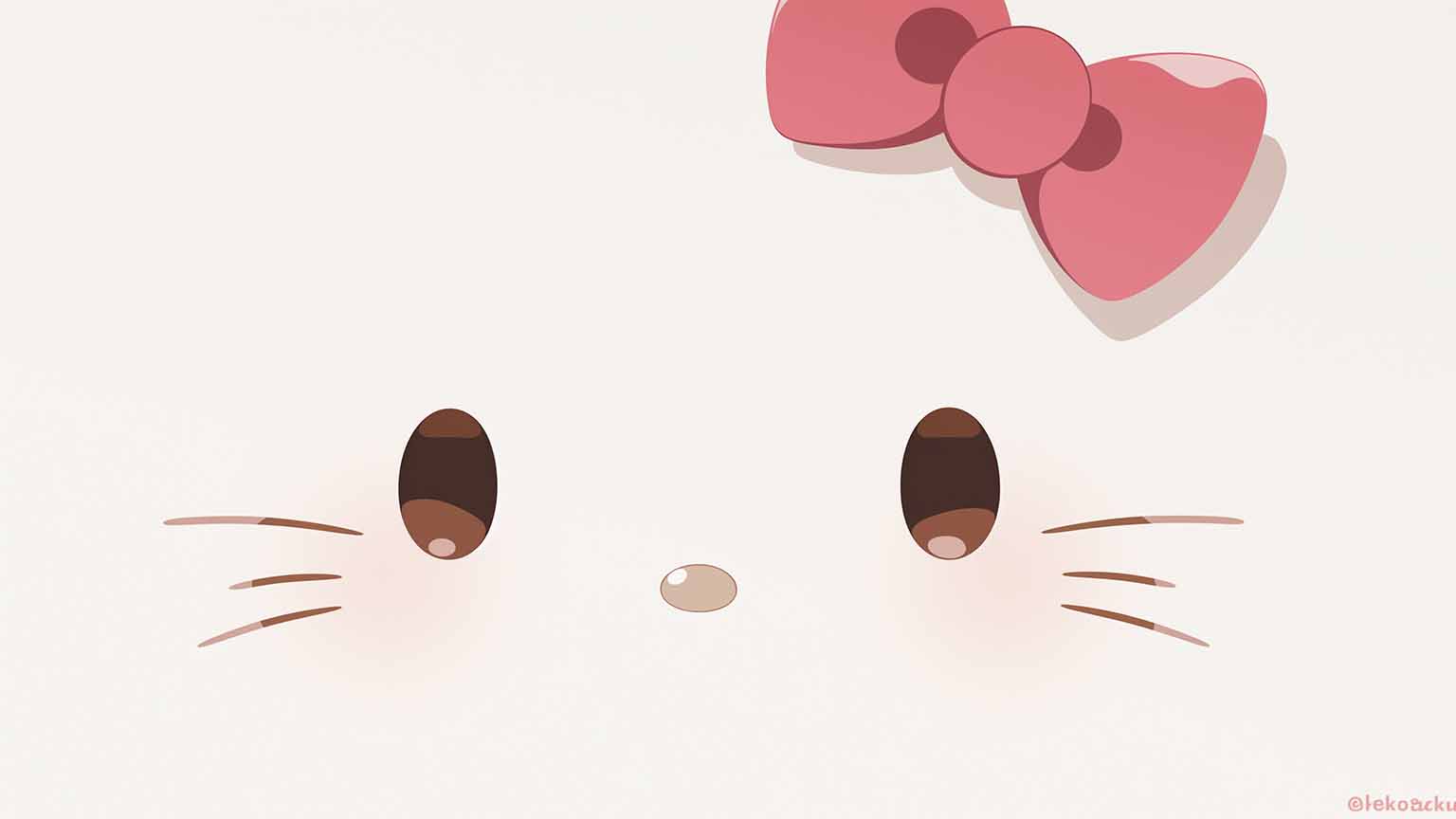 1536x864 Free Hello Kitty Minimalist Desktop Wallpaper Download 4K