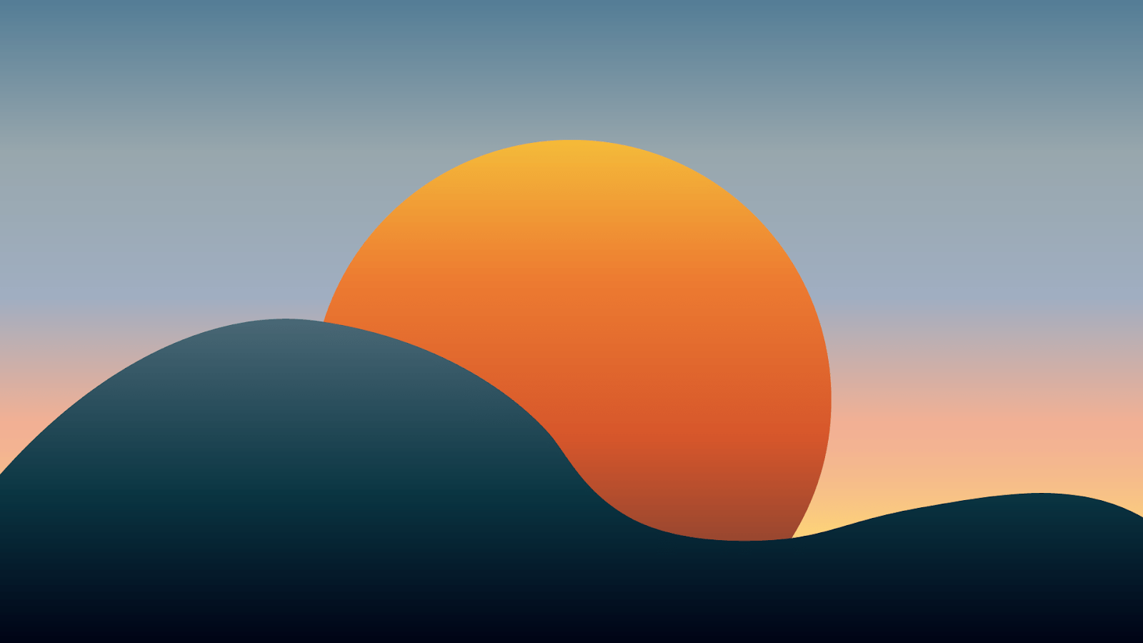 1600x900 Minimal Sunset. Simple and CleanK PC Desktop