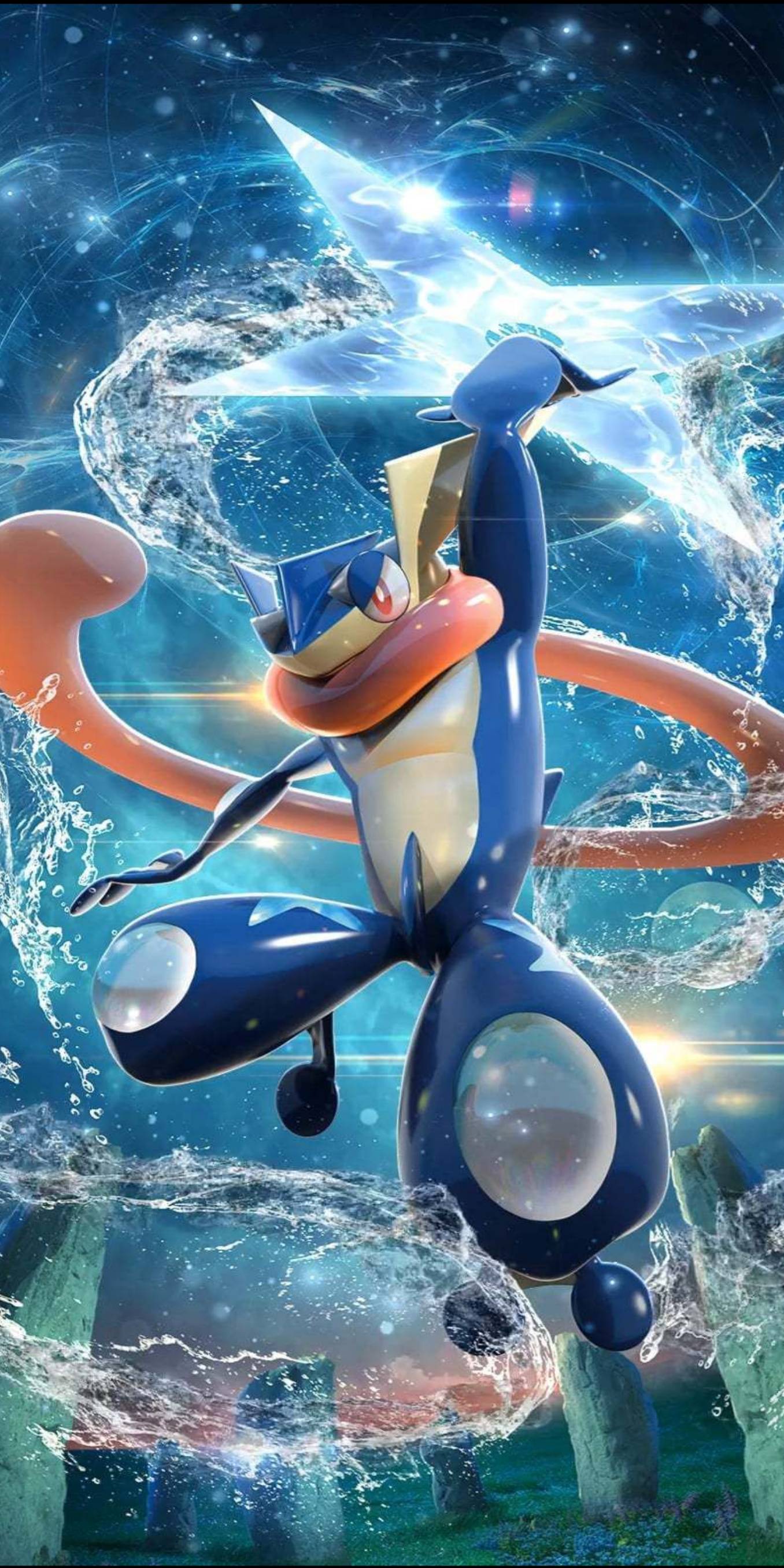 1356x2712 Sun And Moon Greninja, HD Wallpaper & background