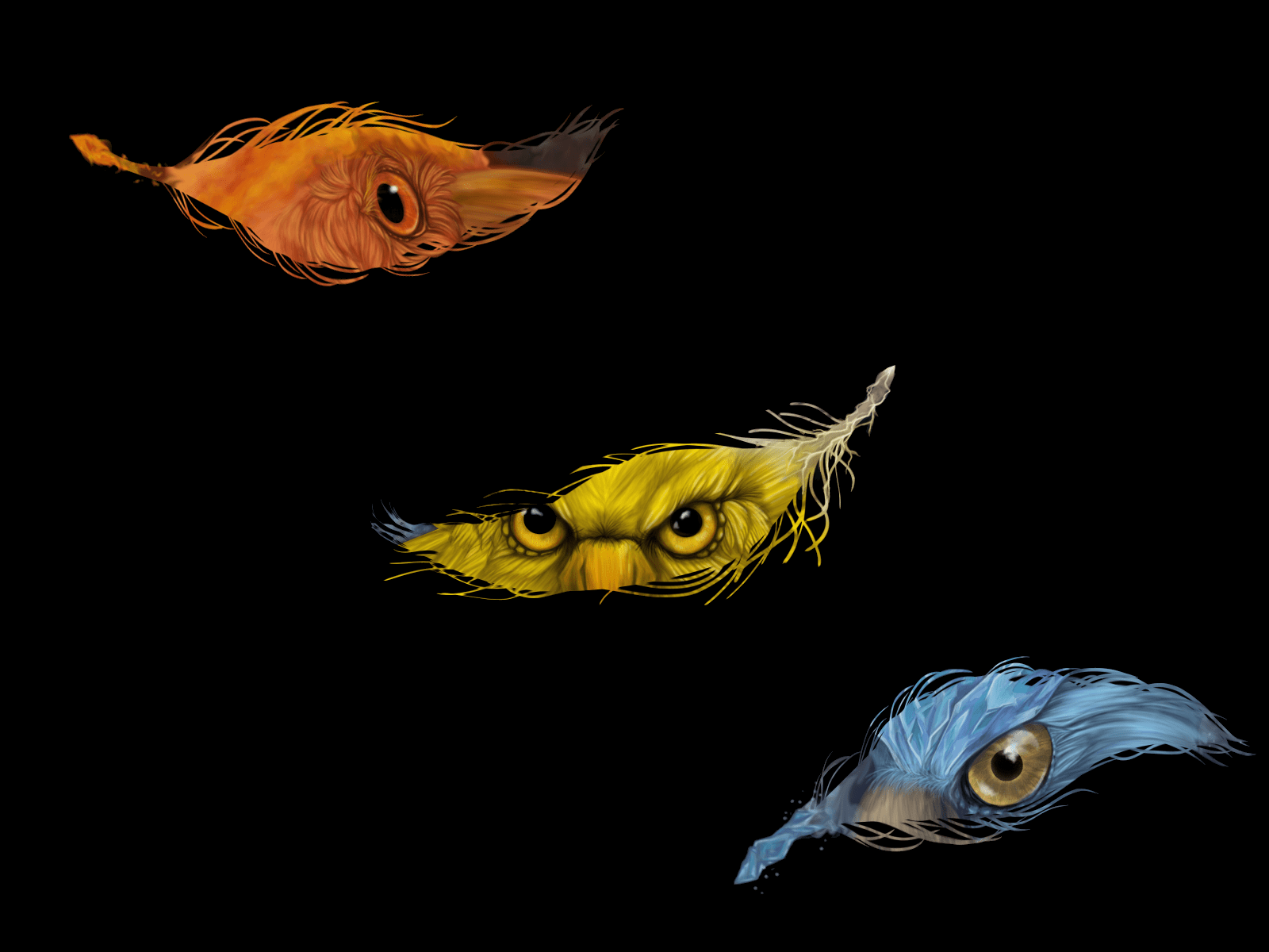 1600x1200 The Three legendary Bird Pokemon[1600x1200]