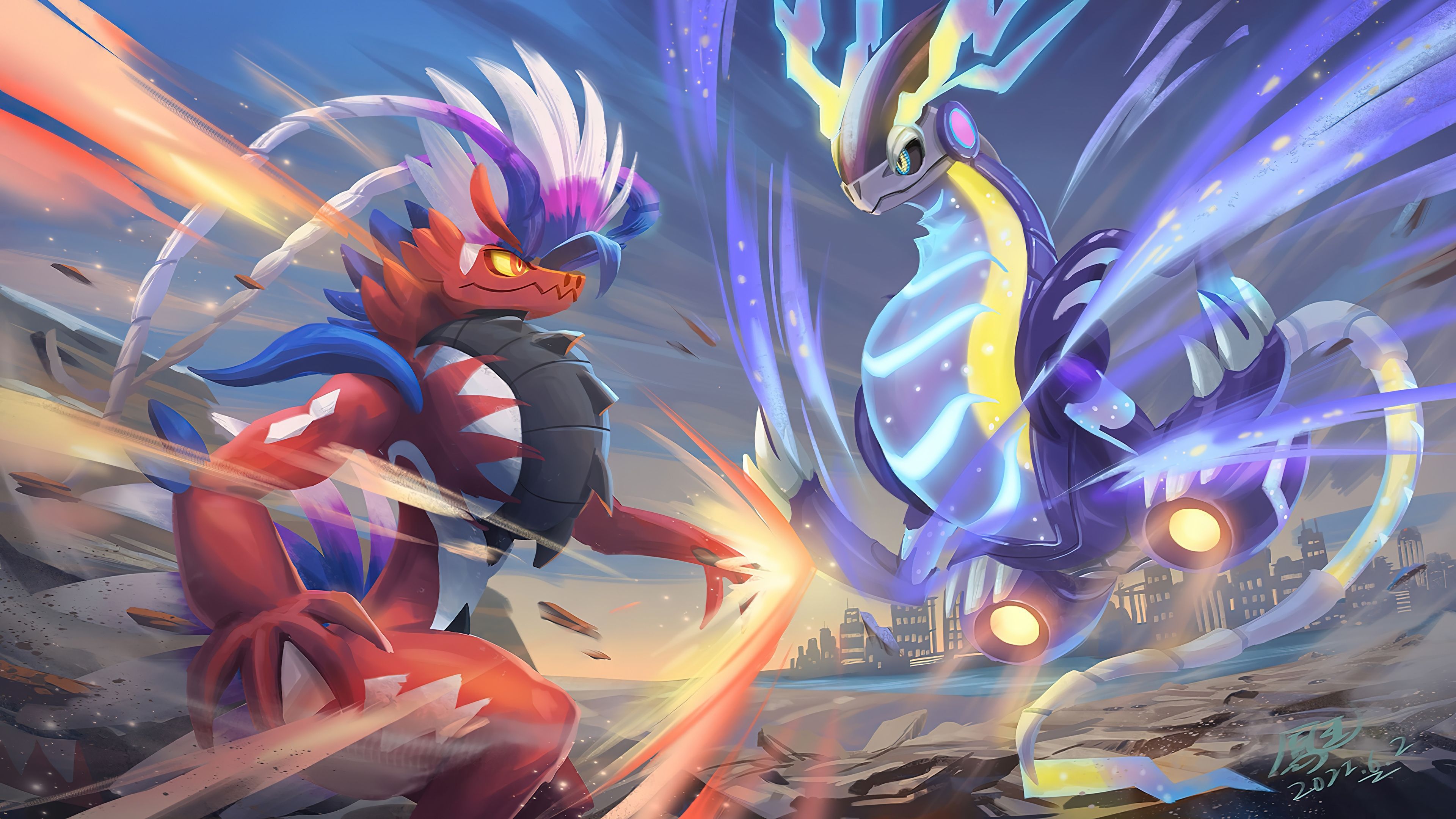 3840x2160 Koraidon, Miraidon, Pokemon Scarlet and Violet, Pokemon, 4k, HD Wallpaper