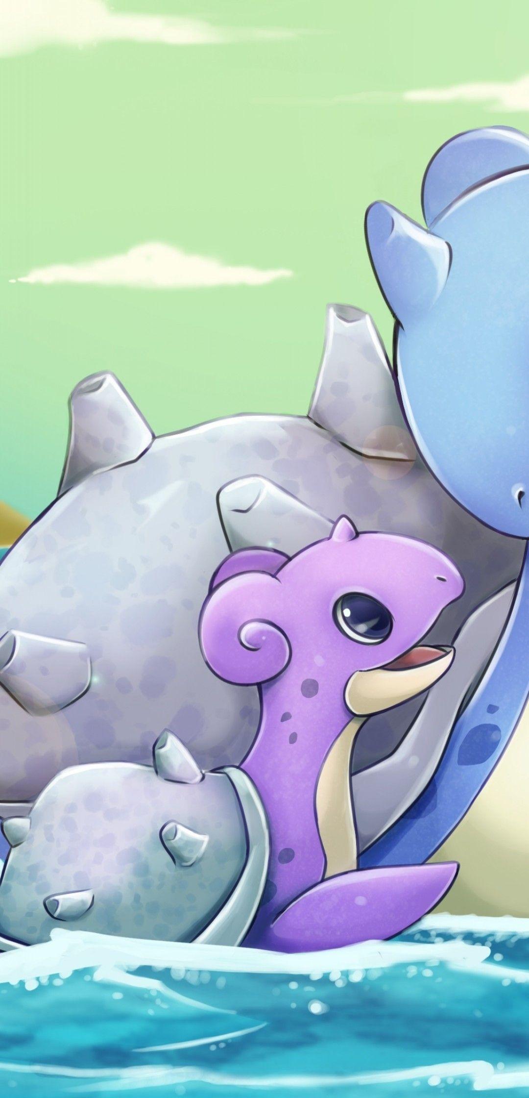 1080x2240 Download 1080x2240 Lapras, Pokemon, Water, Cute Wallpaper