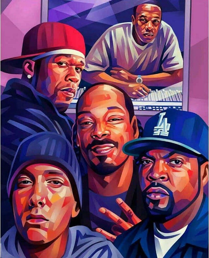 800x988 HipHop legends, 50 cent, drdre, eminem, hip hop legends, ice cube, snoop dogg, HD phone wallpaper
