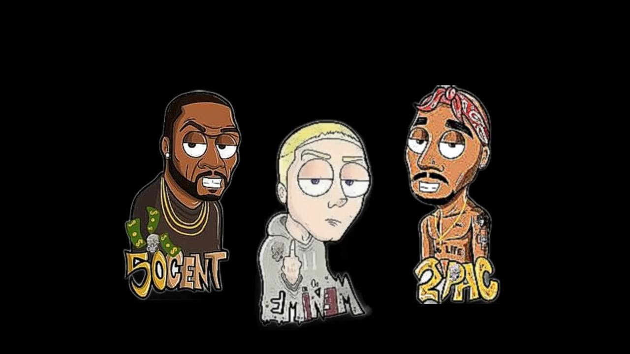 1280x720 50Cent X Eminem X 2Pac X Snoop Dogg X Dr. Dre X Ice Cube X Eazy E Me (REMIX)