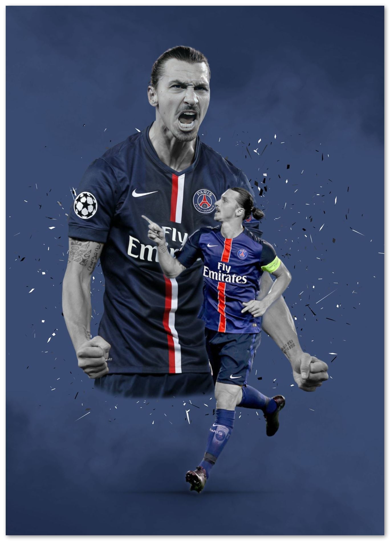 1368x1899 Zlatan Ibrahimovic PSG - illustrations and artworks made
