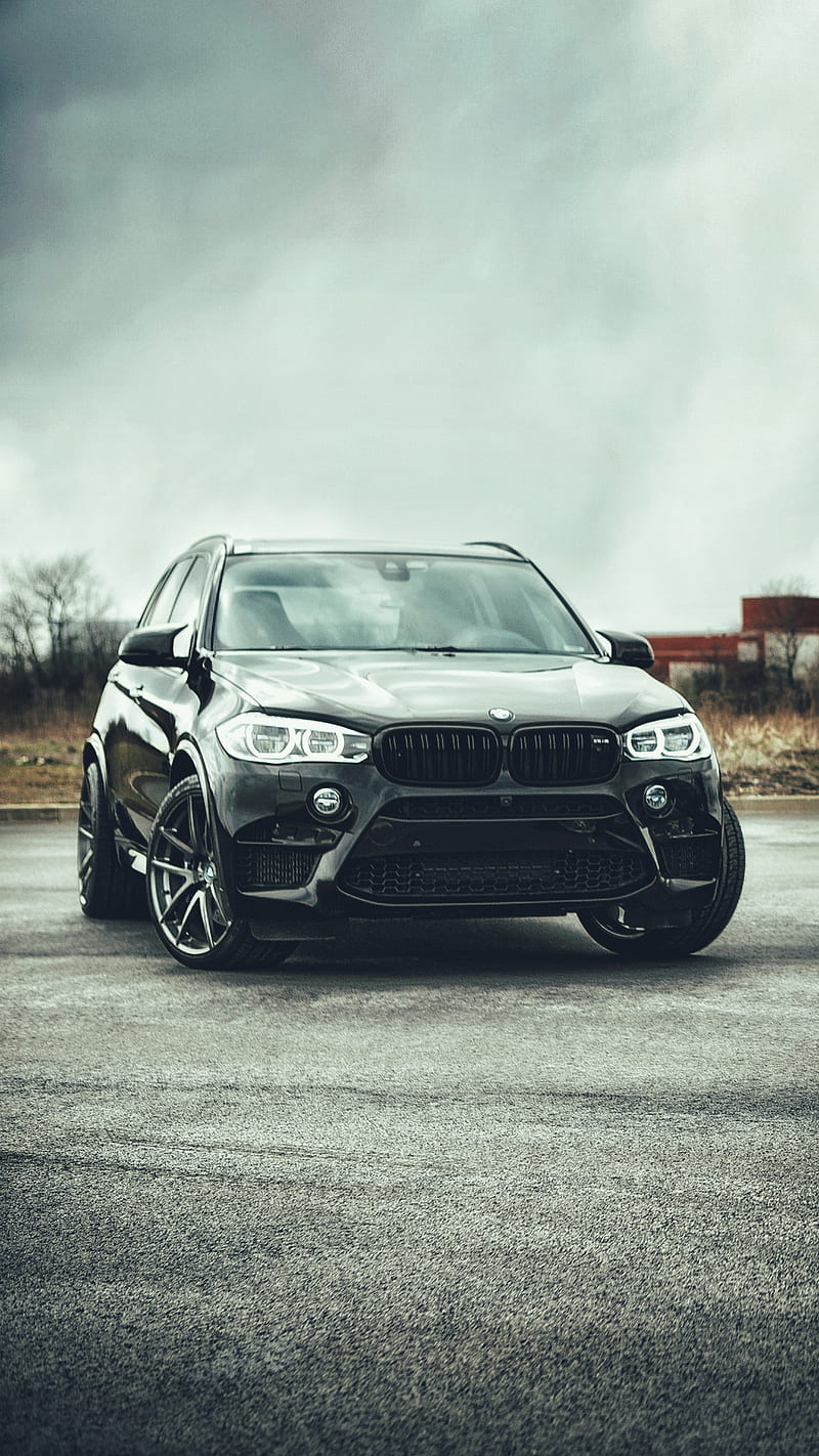 800x1422 BMW X5 M black luxury, m power, suv, tuning, vehicle, x5 m, HD phone wallpaper