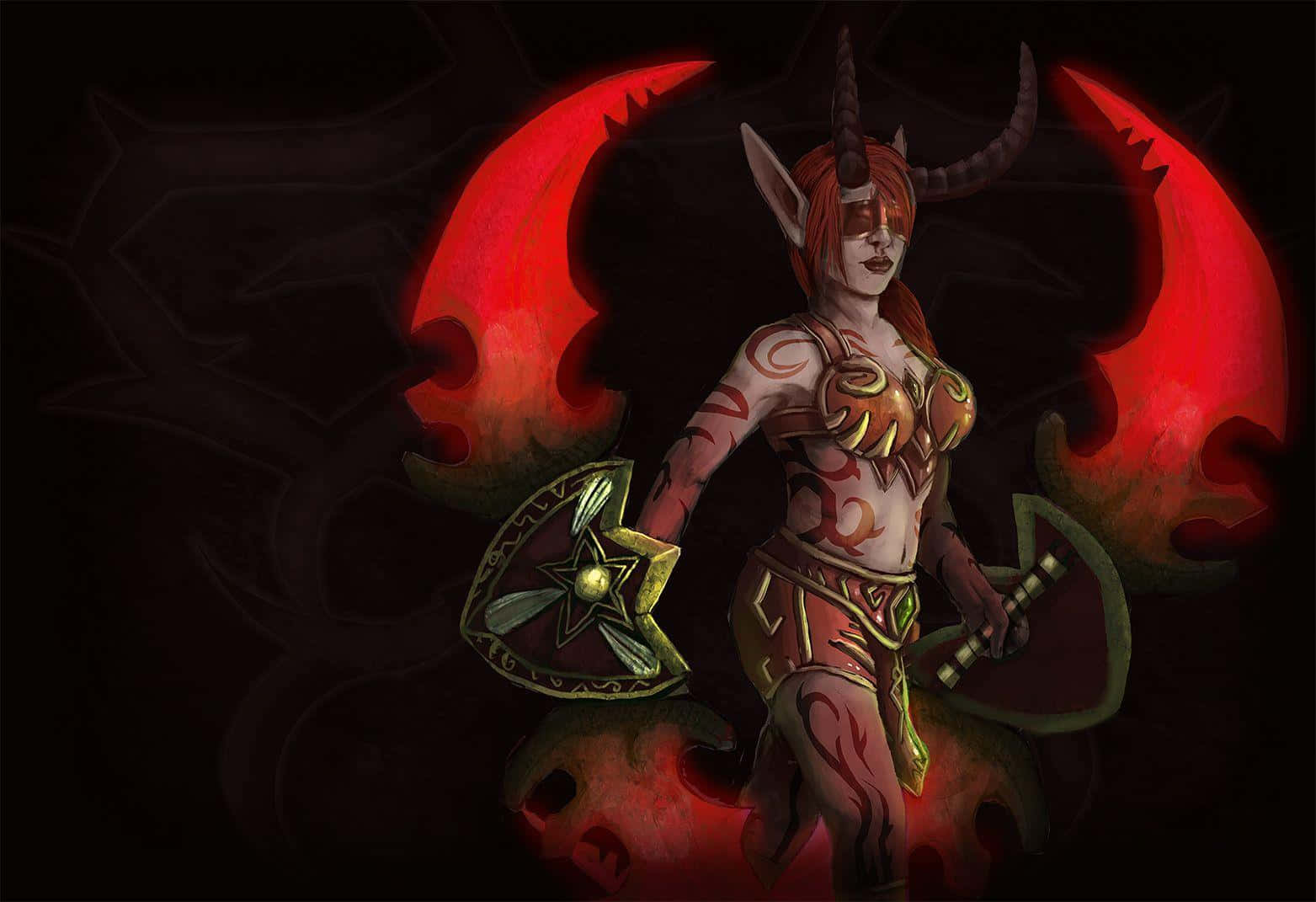 1563x1071 Download The Intense Demon Hunter From World Of Warcraft Wallpaper