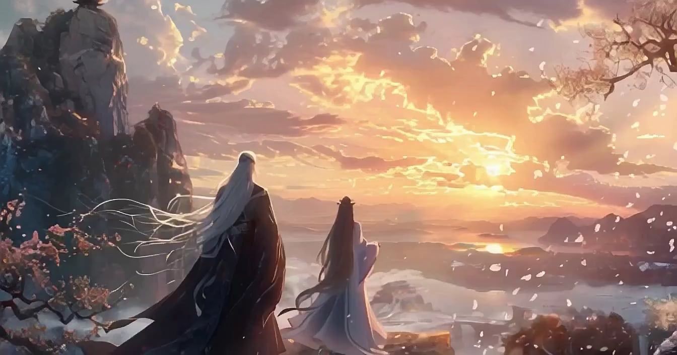 1344x704 Wang Lin x Li Muwan [Live Wallpaper]