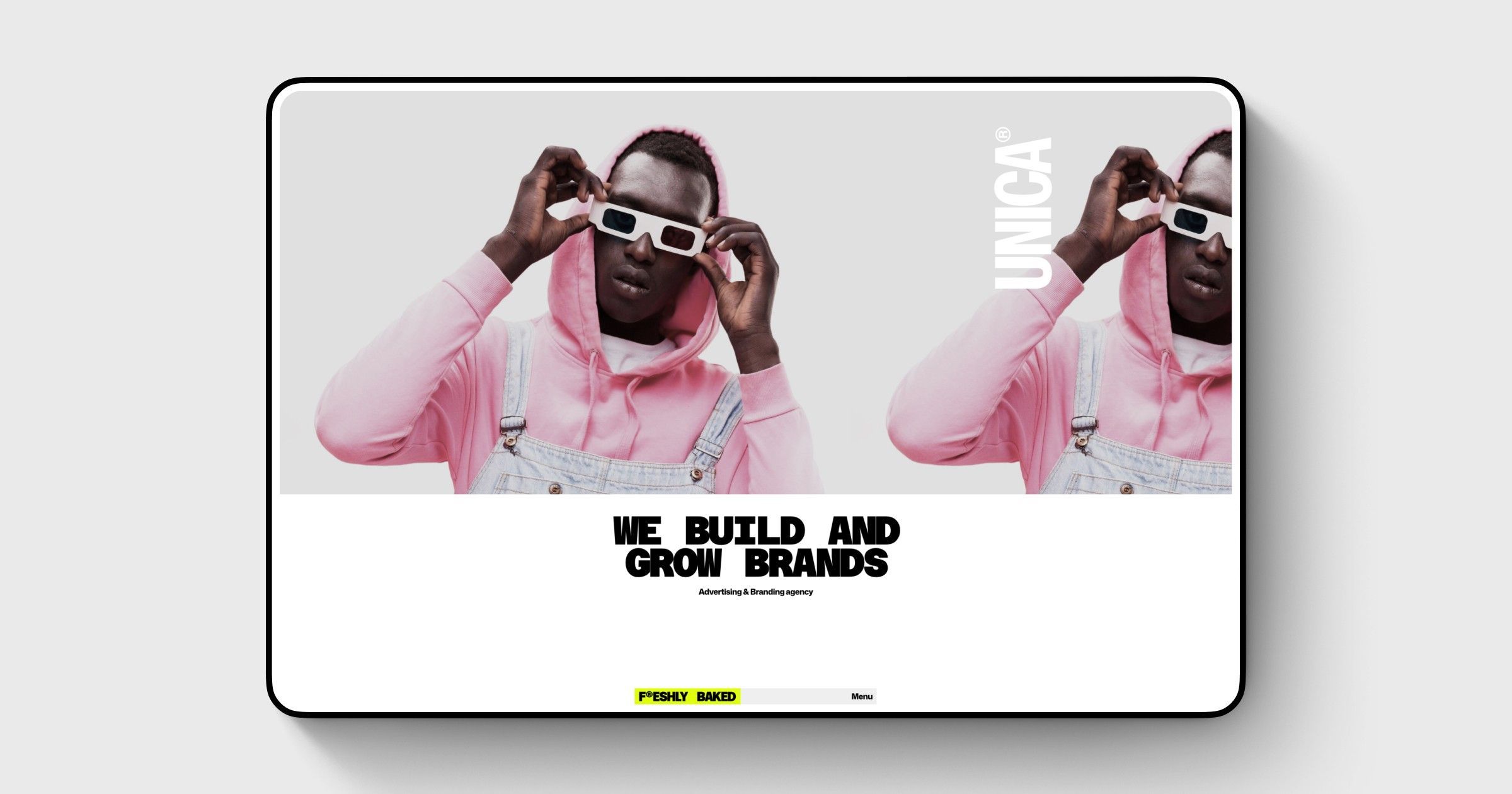 2400x1260 Framer template FRESHLY BAKED ○ Agency, Studio Portfolio