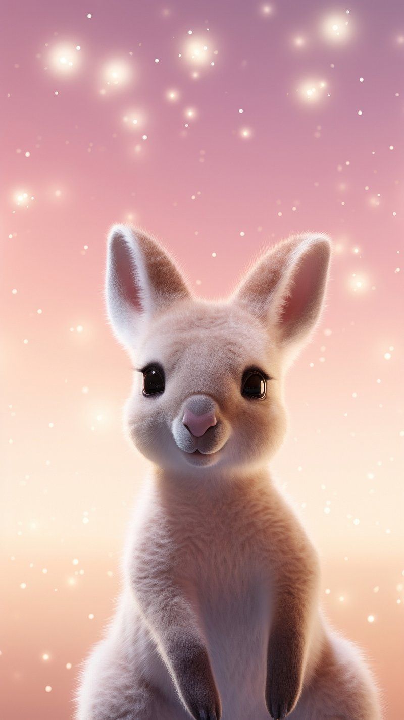 800x1427 PNG Cute baby kangaroo animal