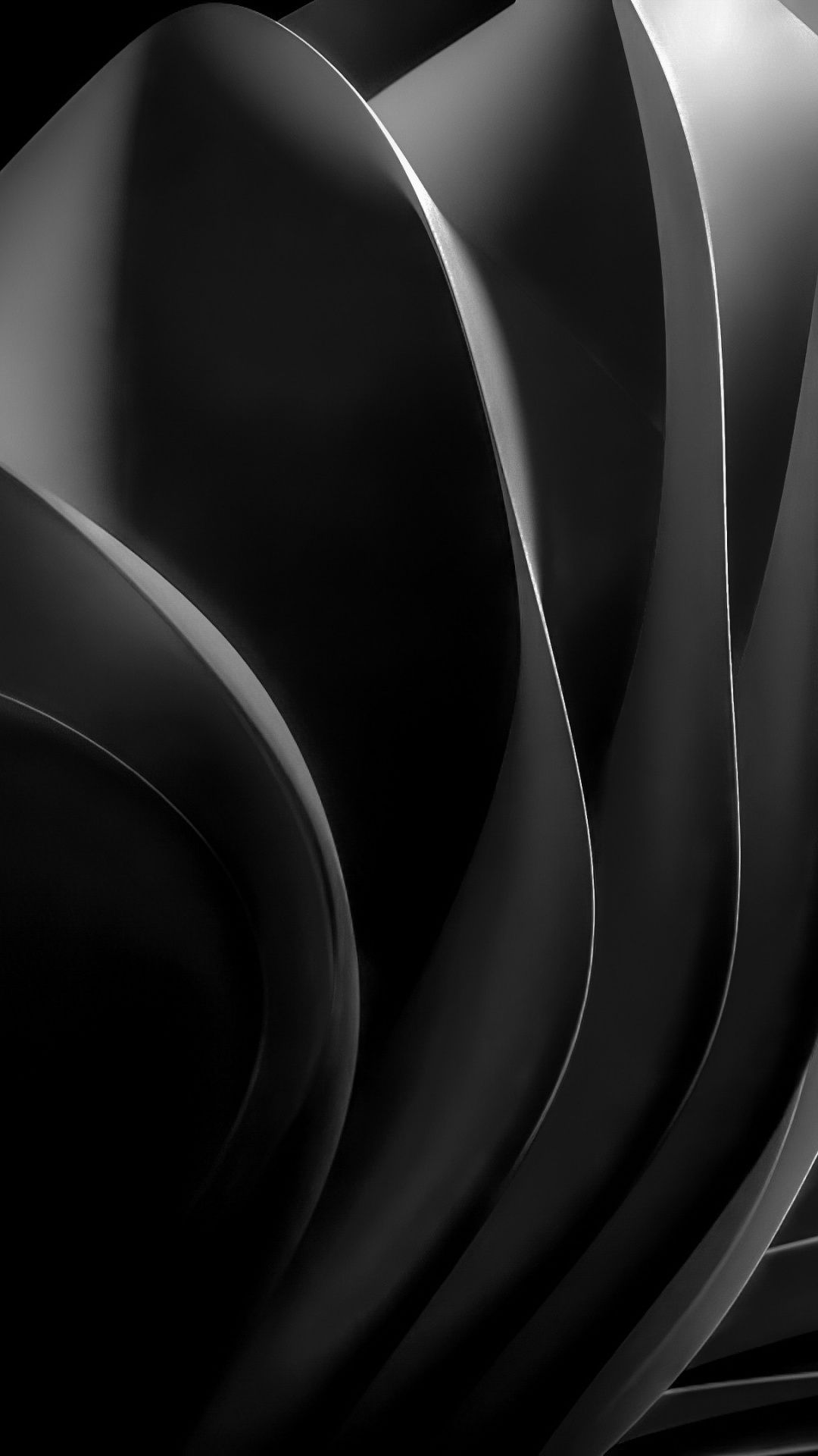 1080x1920 Windows 11 Wallpaper 4K, Monochrome, Dark Mode