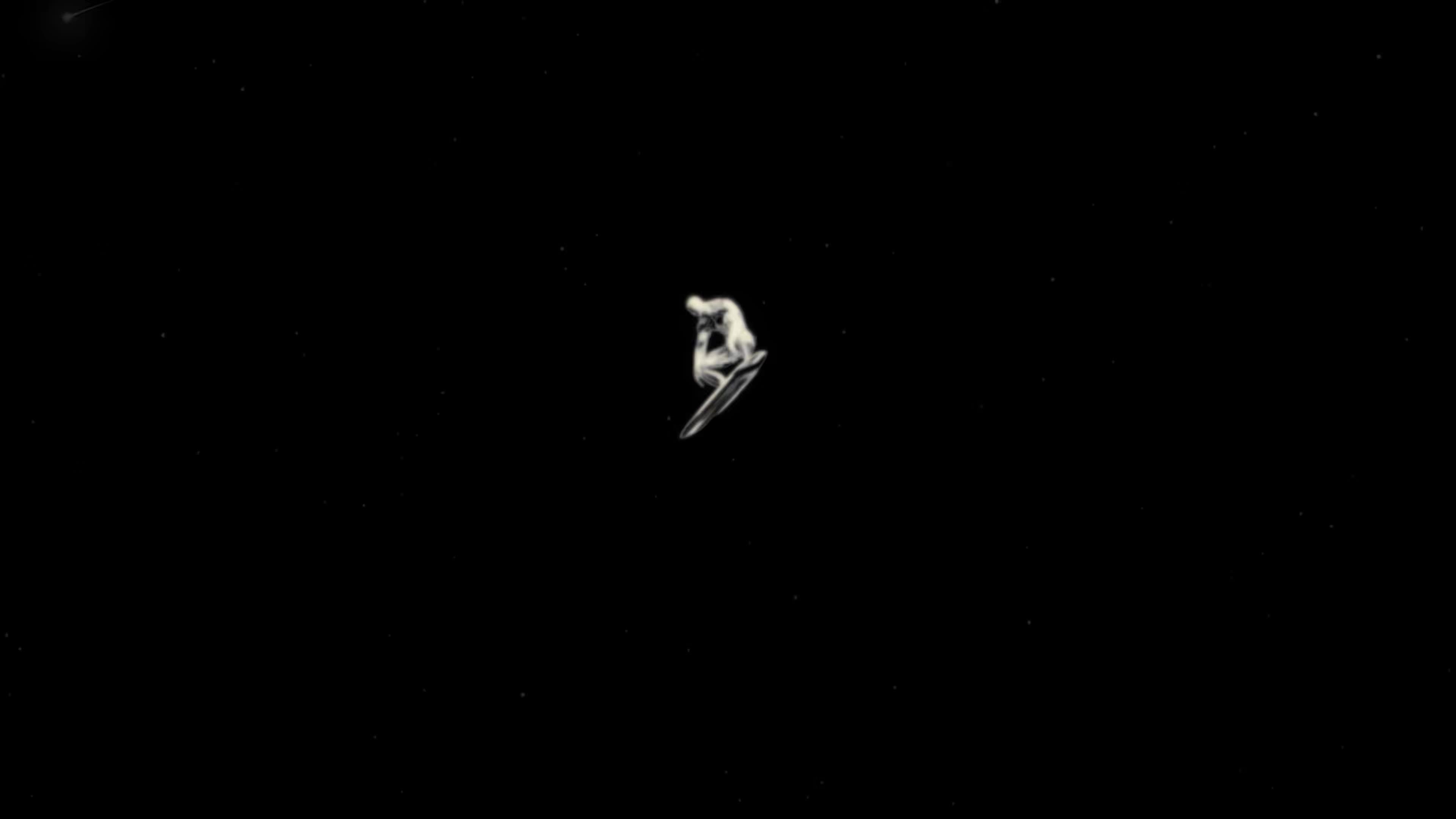 3840x2160 Silver Surfer in Space Live Wallpaper