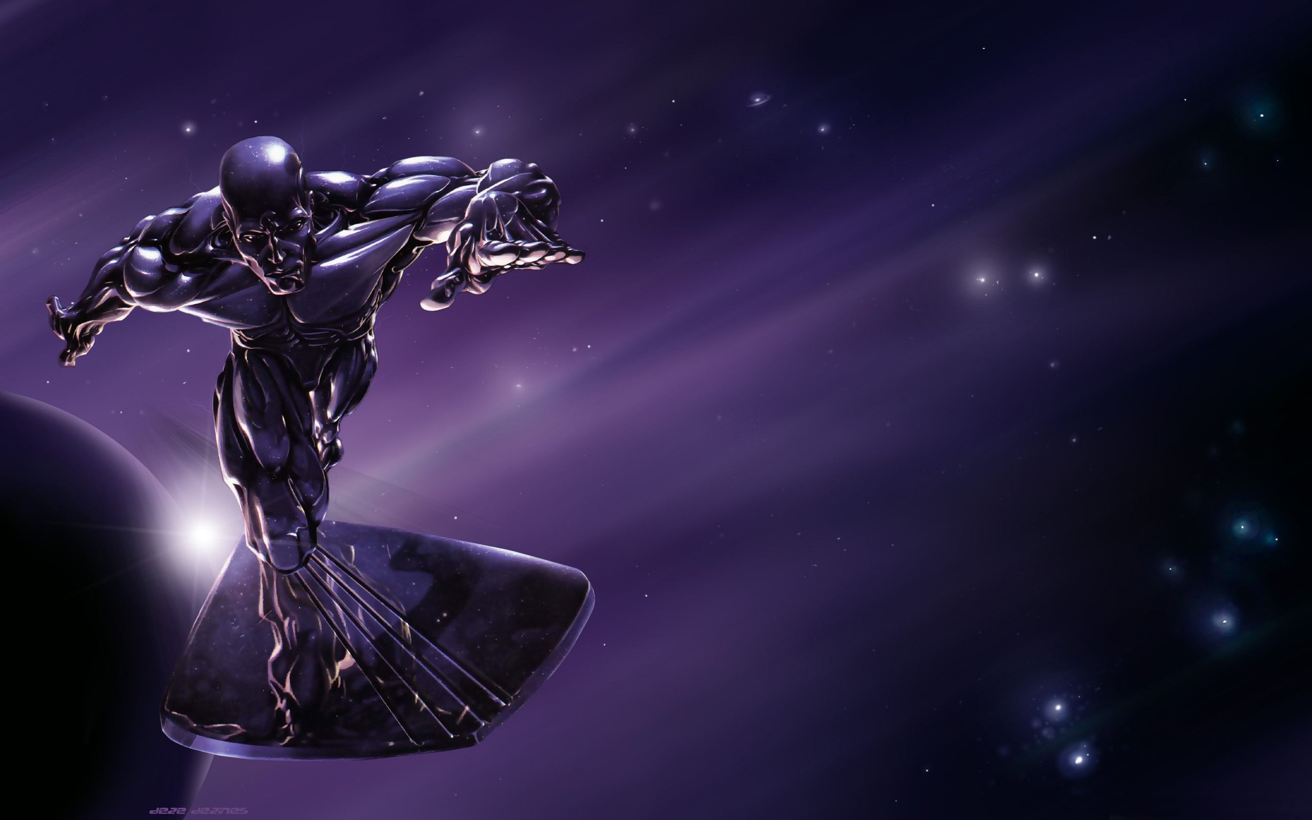 2560x1600 Silver Surfer Superhero 3D Creative Design Wallpaper