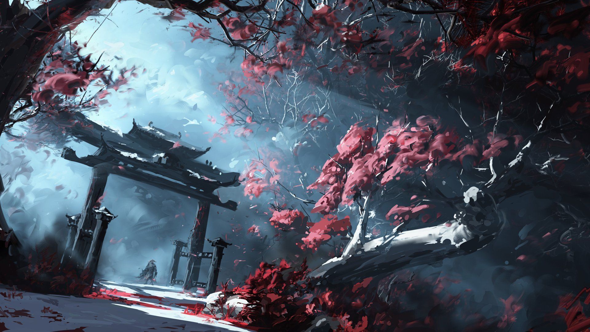 1920x1080 Serene Anime Landscape: Stunning 4K Ultra HD Wallpaper
