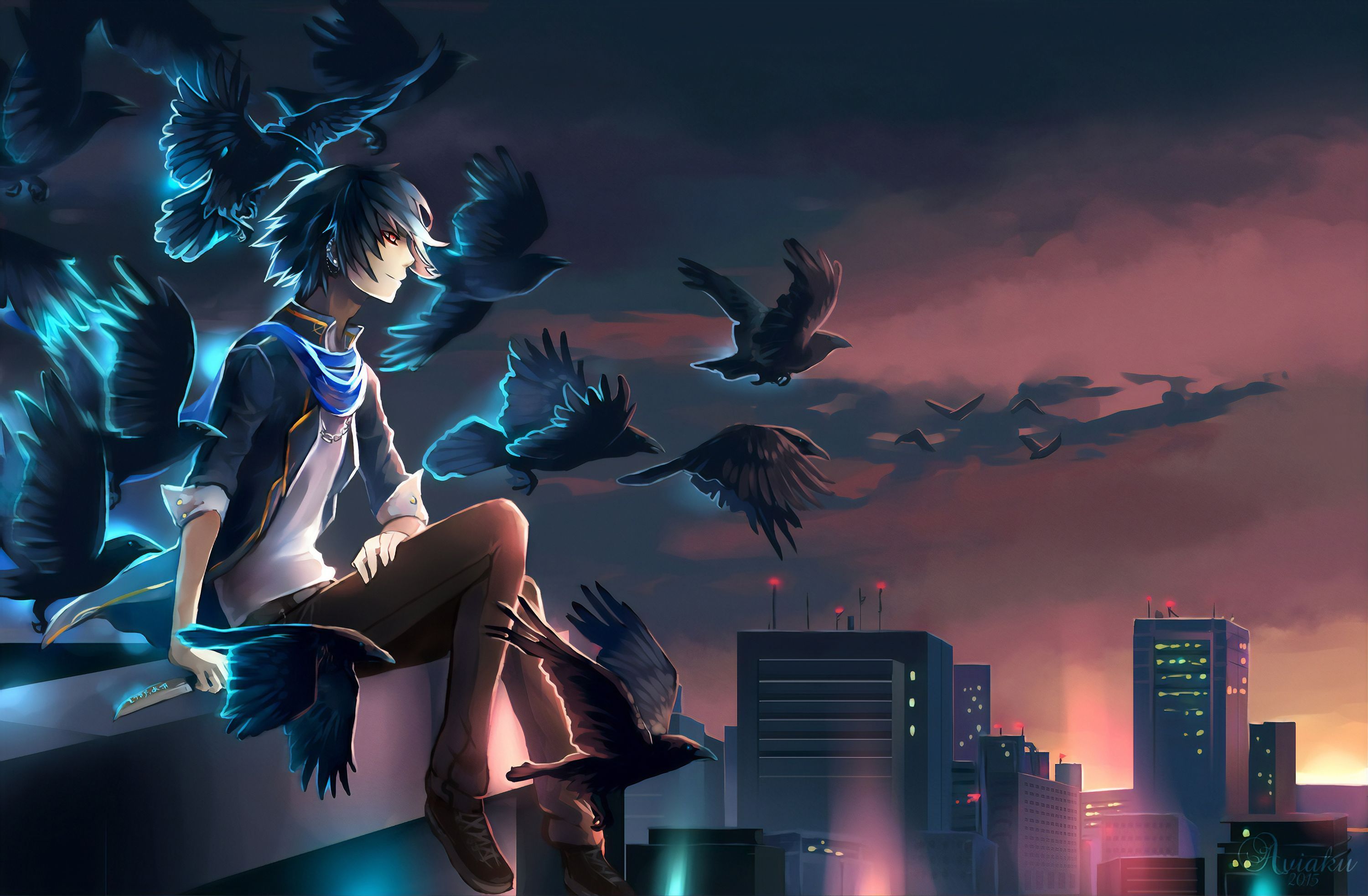 3000x1966 Night Lights Anime Wallpaper, HD Anime Wallpaper, 4k Wallpaper, Image, Background, Photos and Picture