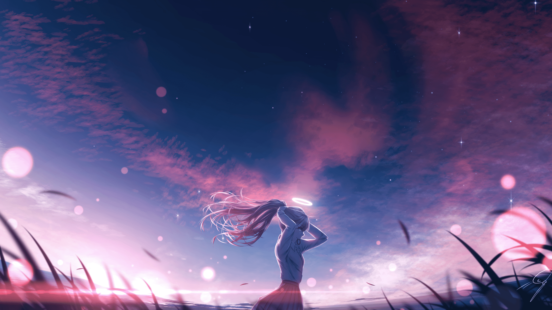 1920x1080 Original Wallpaper 4K, Anime girl, Dream