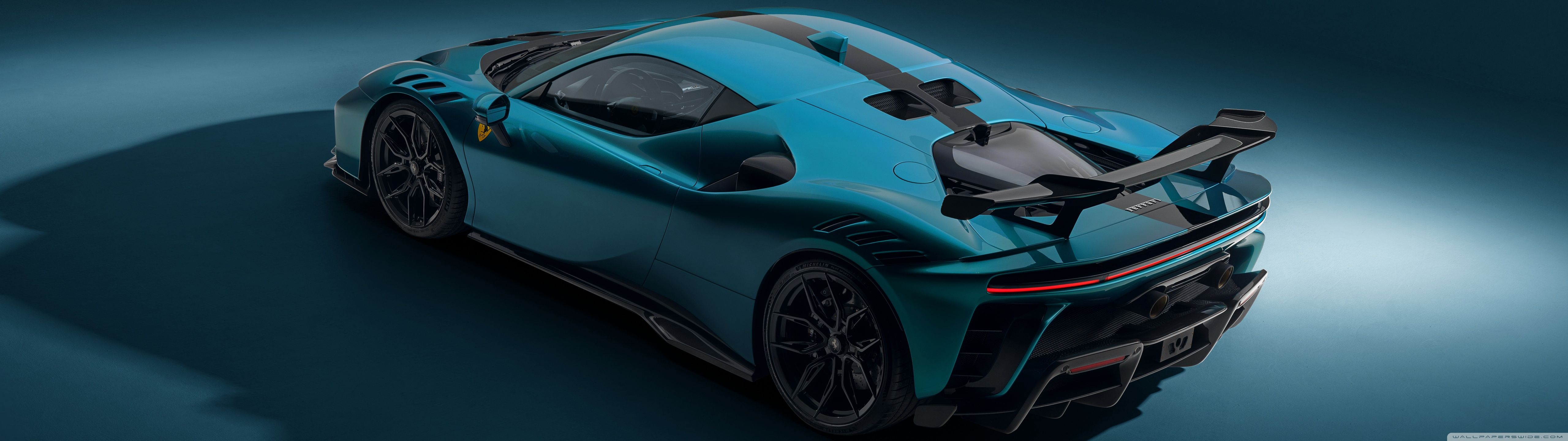 5120x1440 Novitec, Ferrari SF90XX, Hybrid, Supercar, Blue Car, Rear View 4K UHD Wallpaper for UltraHD Desktop and TV : Widescreen and UltraWide Display : Dual Monitor