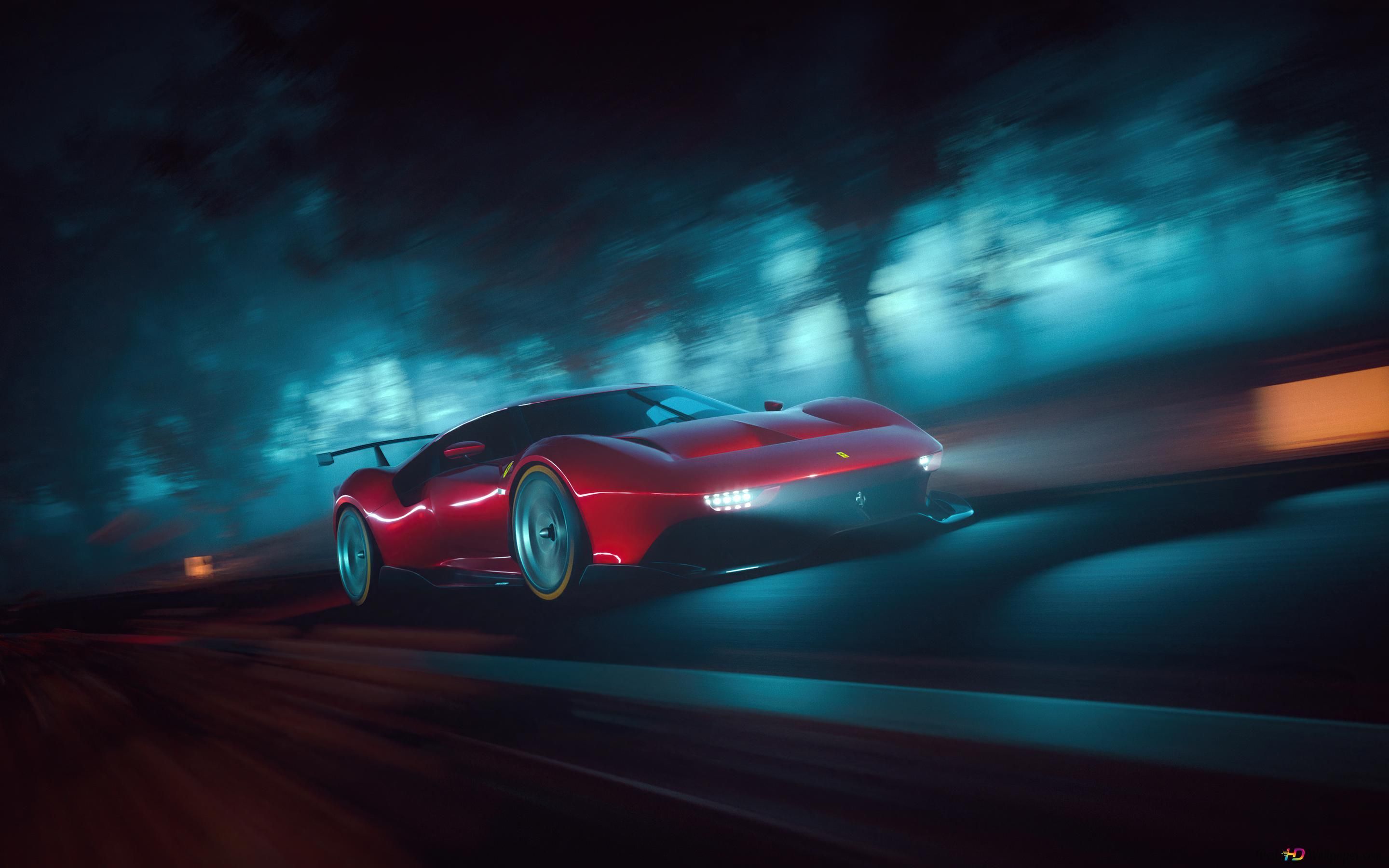 2880x1800 Red Ferrari P80 sportt 4K wallpaper download