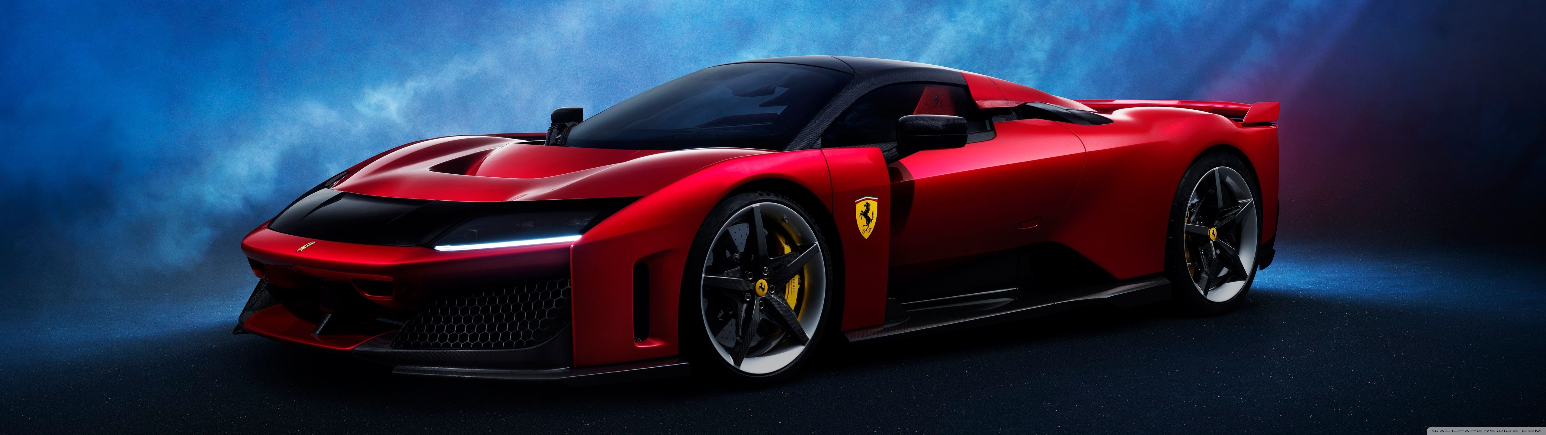 5120x1440 Ferrari F80 combines a Powerful 3.0 liter V6 engine with an Electric Motor 4K UHD Wallpaper for UltraHD Desktop and TV : Widescreen and UltraWide Display : Dual Monitor