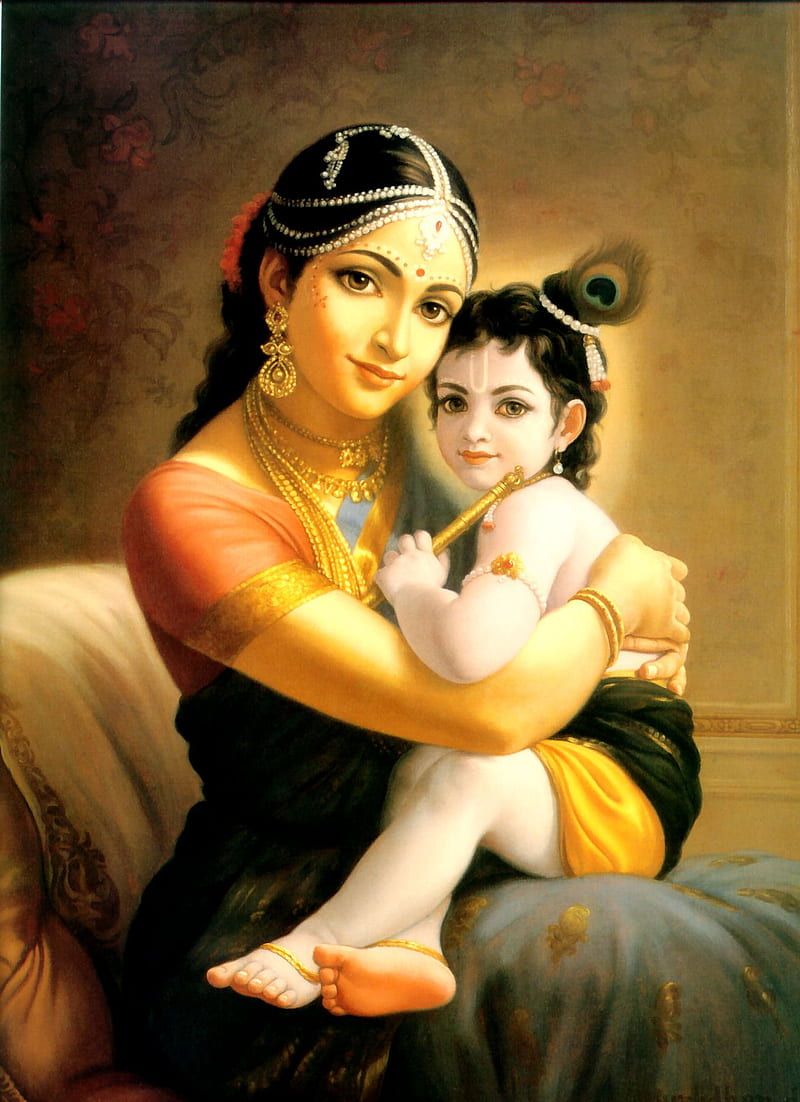 800x1102 HD yashoda krishna wallpaper