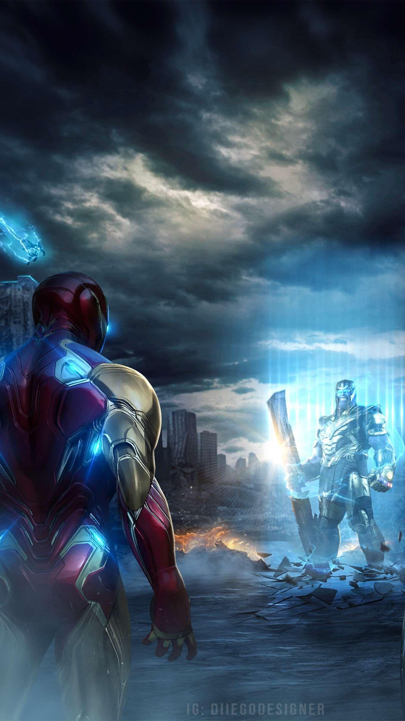 1359x2417 Thanos Vs Ironman Endgame IPhone Wallpaper. Marvel comics wallpaper, Marvel characters art, Iron man