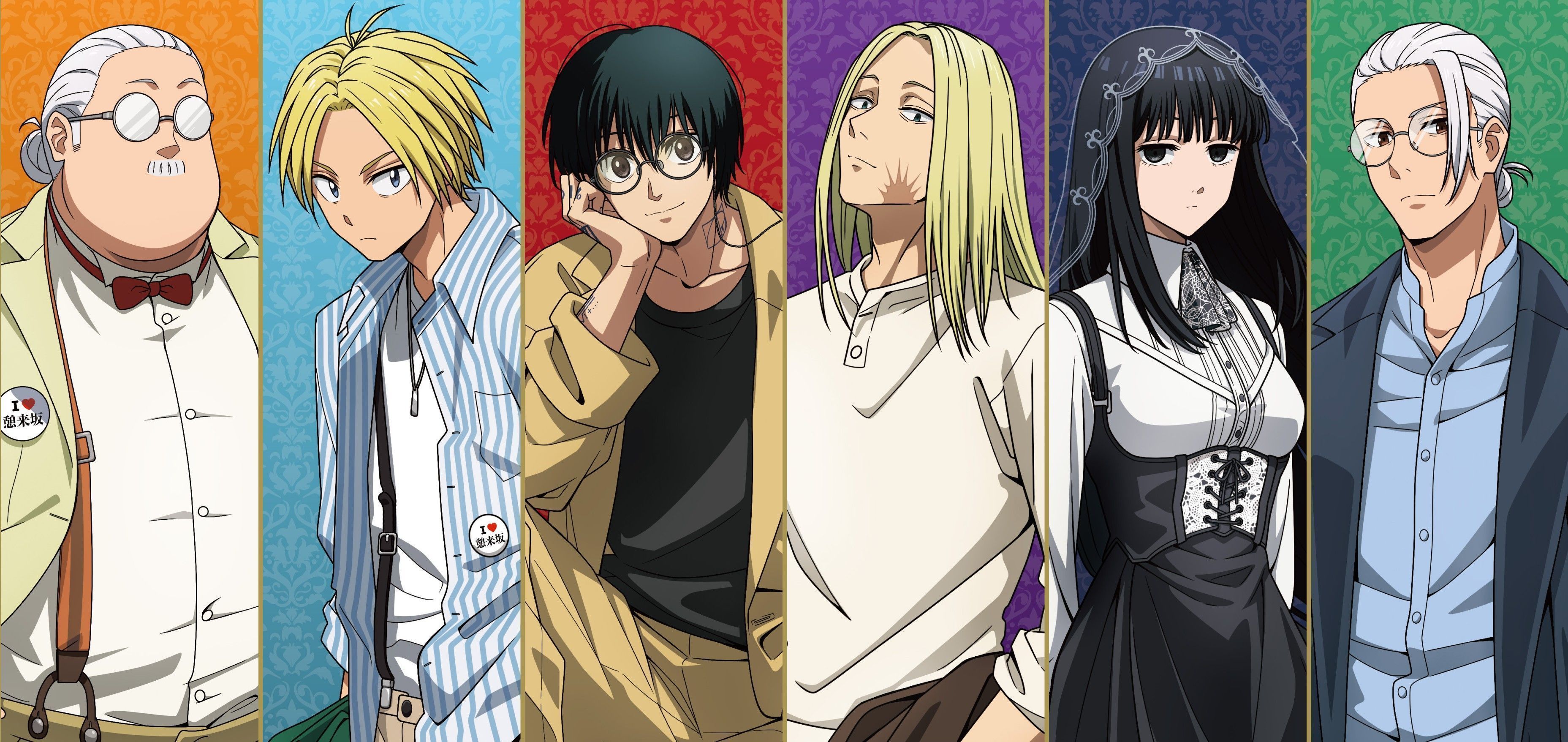 3713x1756 Sakamoto Days: HD Anime Cast Wallpaper