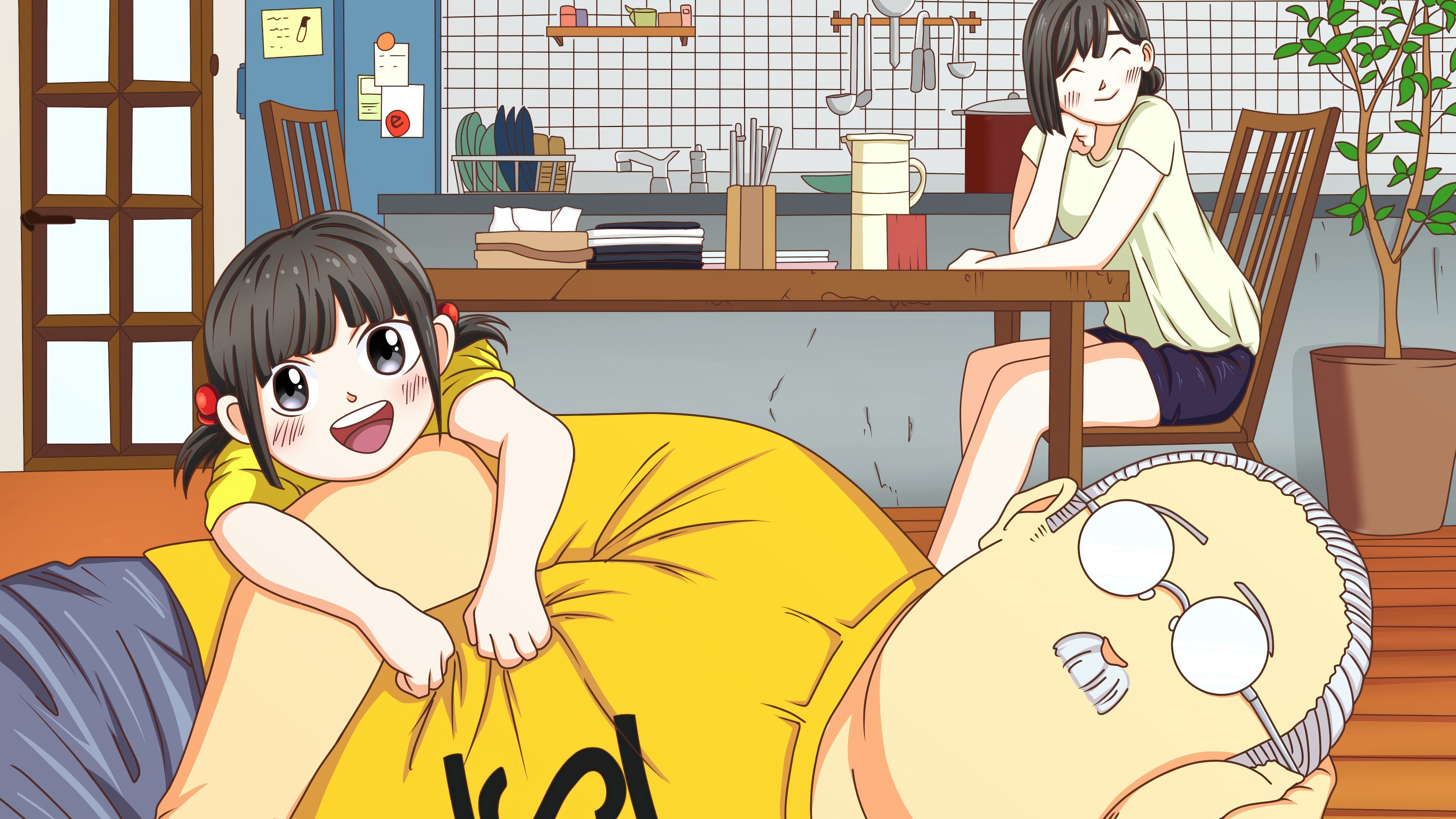 3840x2160 Sakamoto Days Family Wallpaper 4K HD PC a