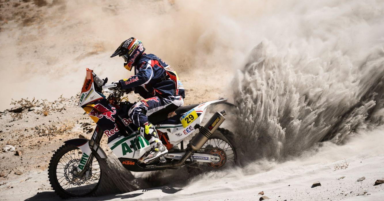 1333x700 Motorcycle rider two wheels Dakar Sand Sport Red Bull wallpaperx1533