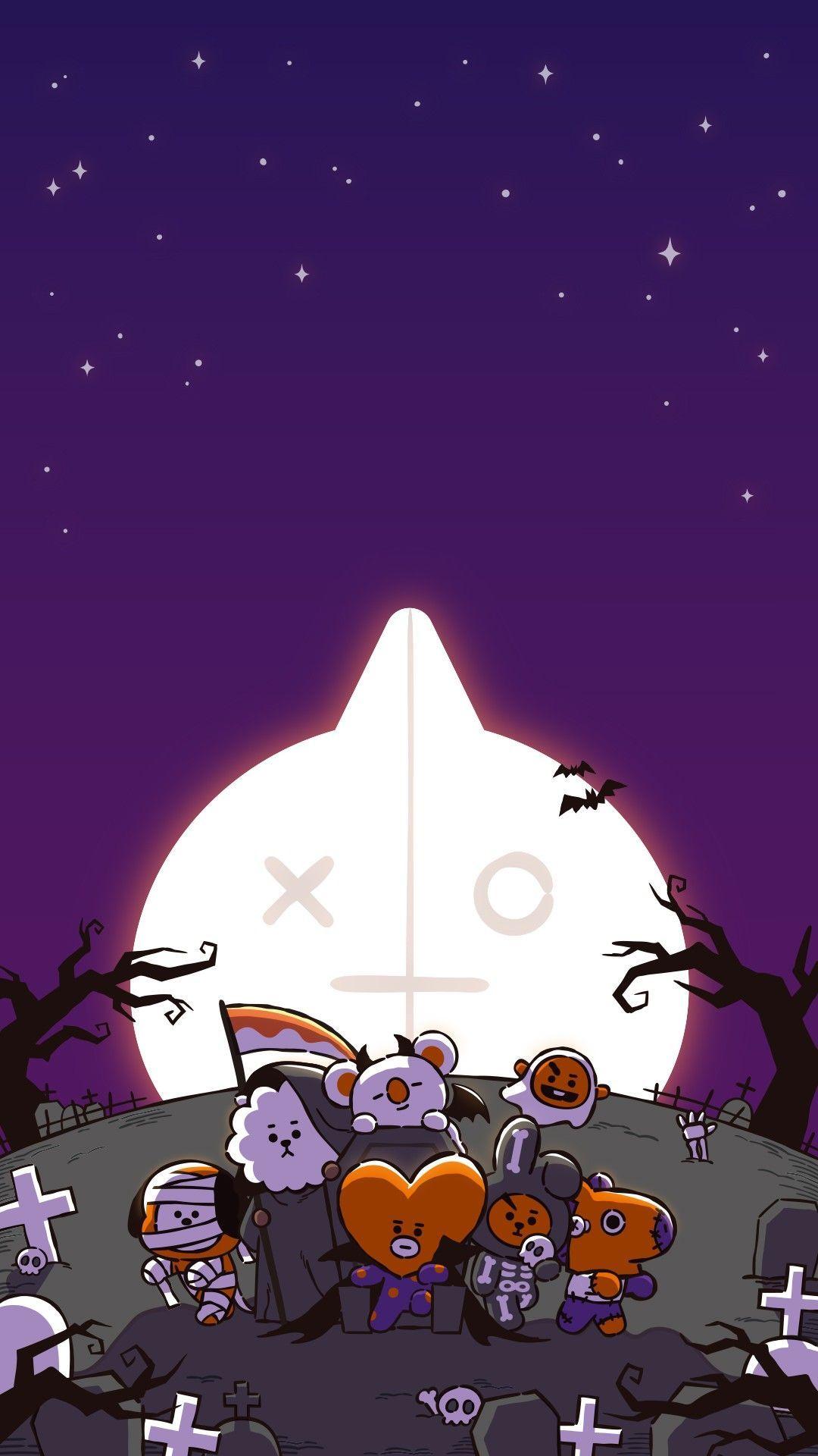 1080x1920 BTS Halloween Wallpaper