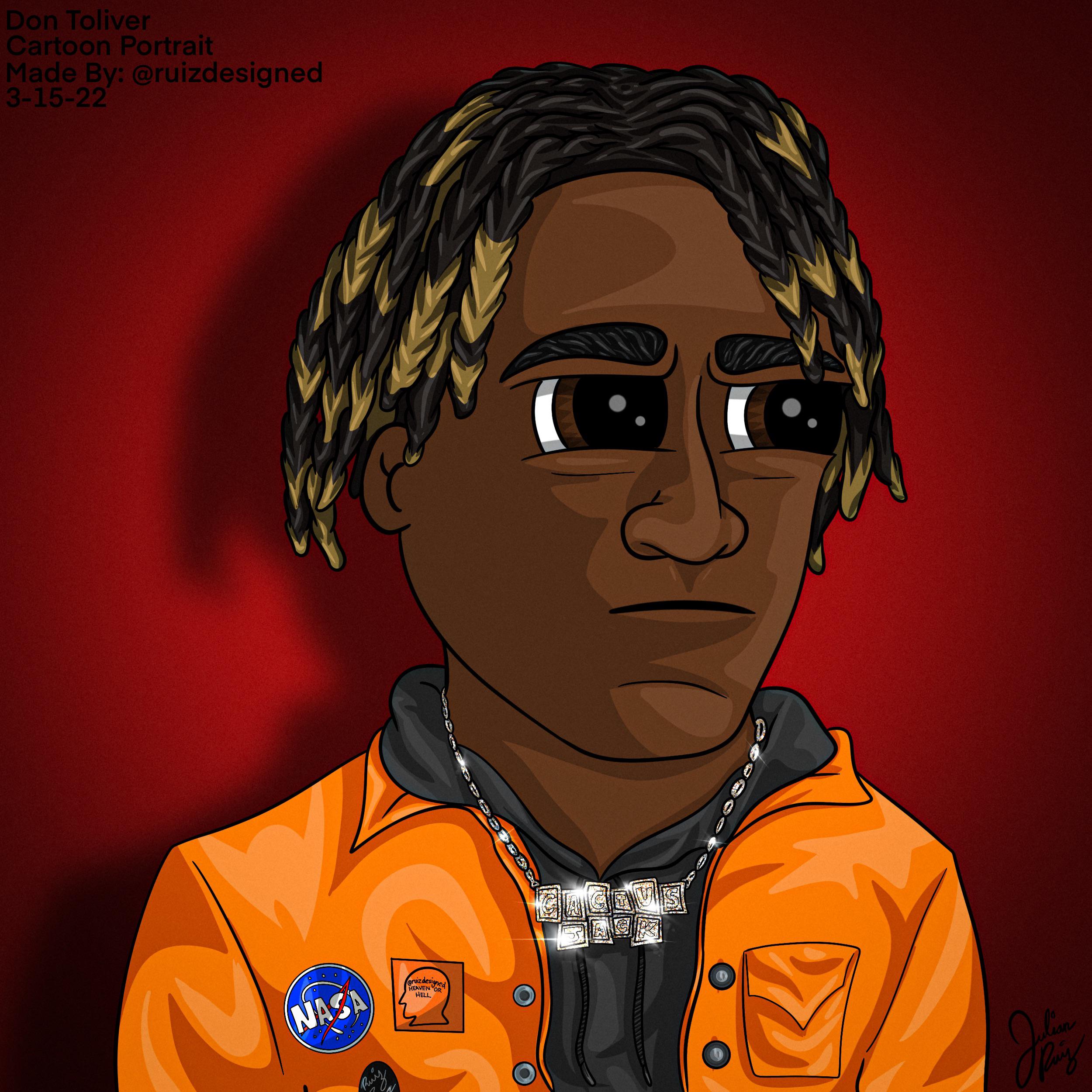 2500x2500 Don Toliver Cartoon Portrait made by me on instagram