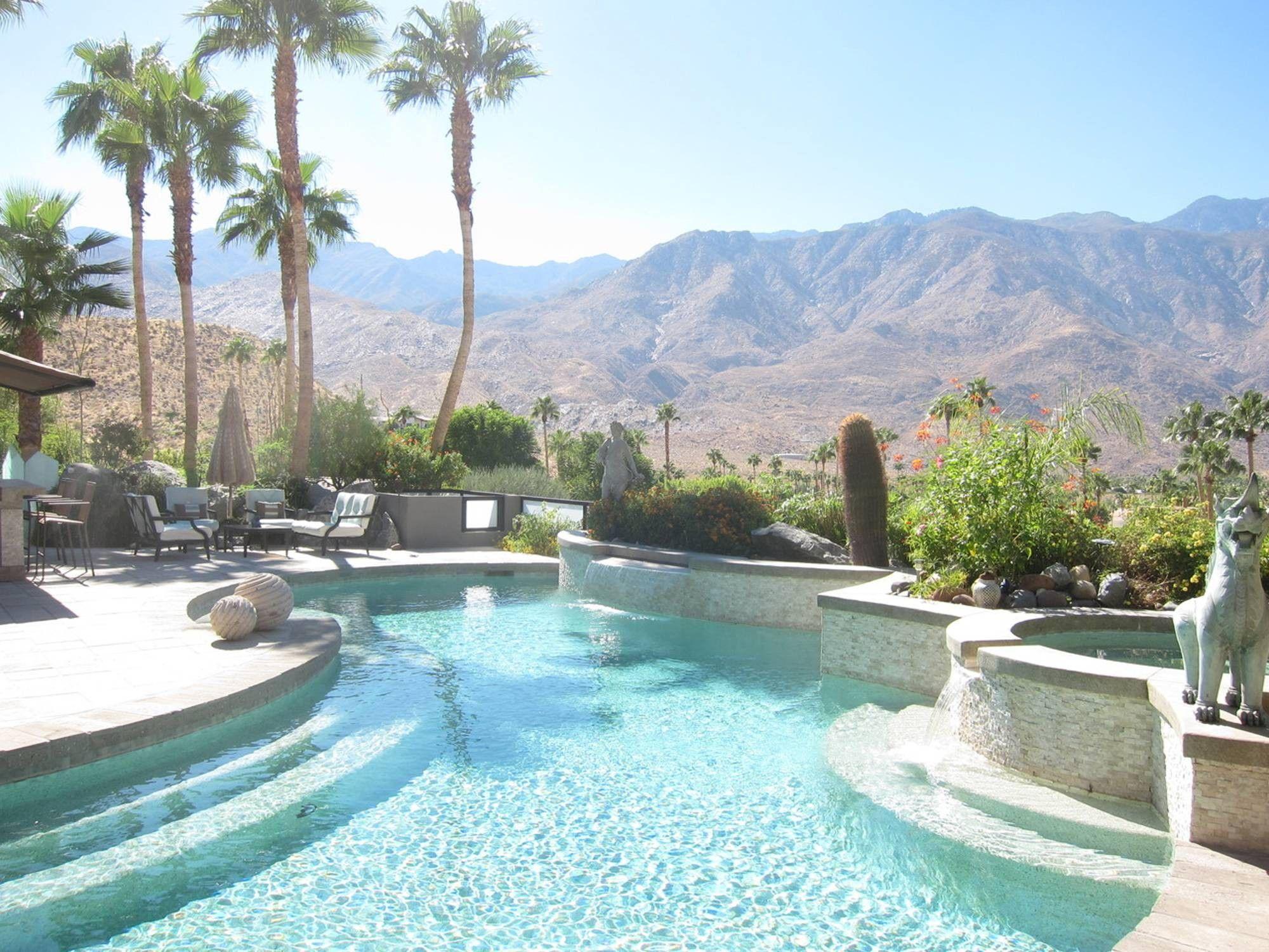 2000x1500 Garden in palm springs desert mountains california wallpaper