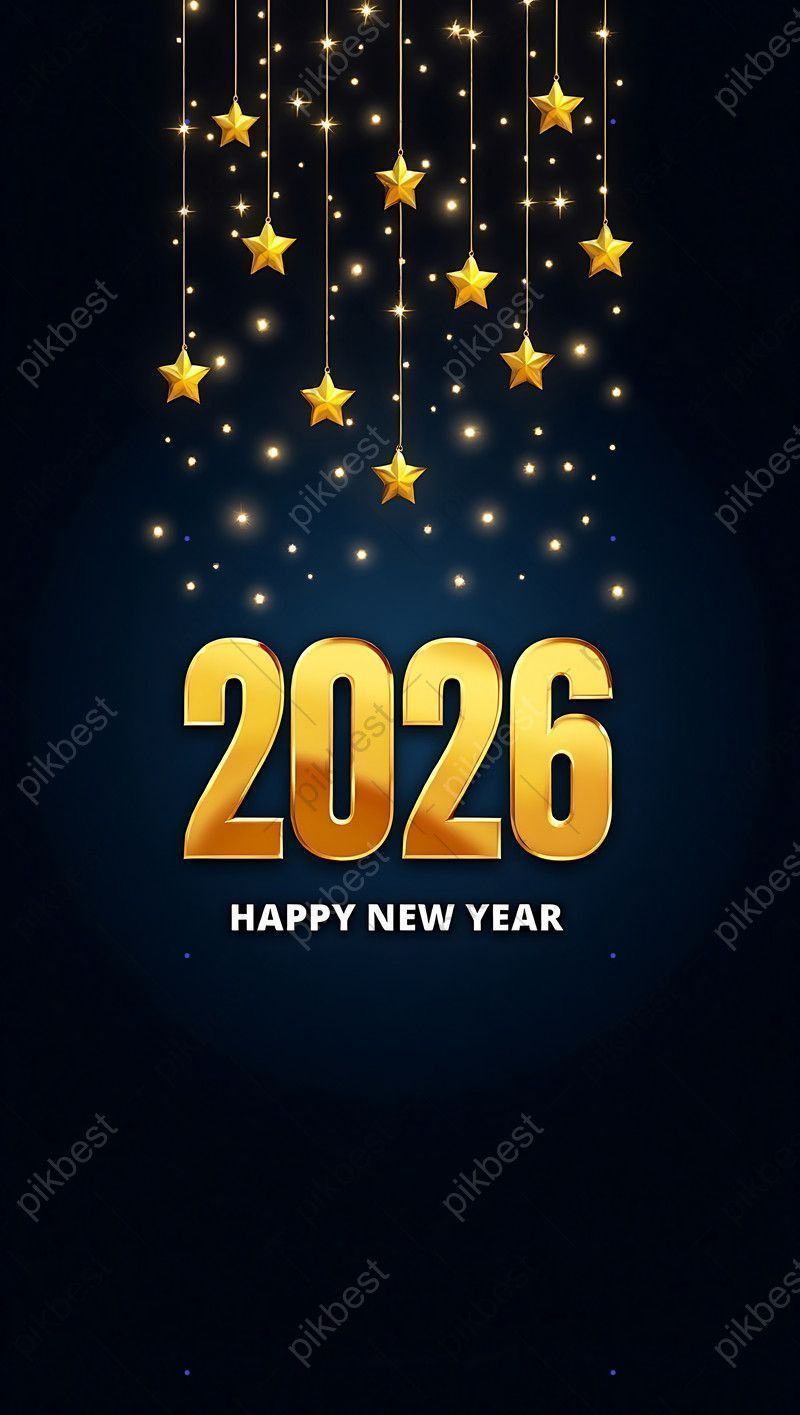 800x1415 Happy New Year 2026 Fireworks Design Festive Celebration Background. JPG Free Download