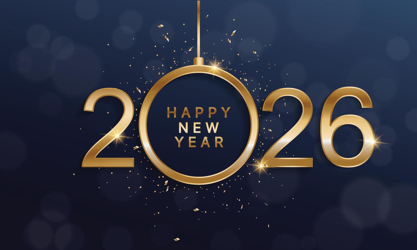 1633x980 happy new year 2026 celebration with gold numbers