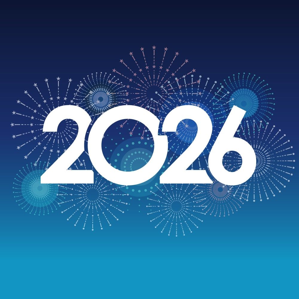 1000x1000 Happy New Year 2026 Greeting Cards & Invitations