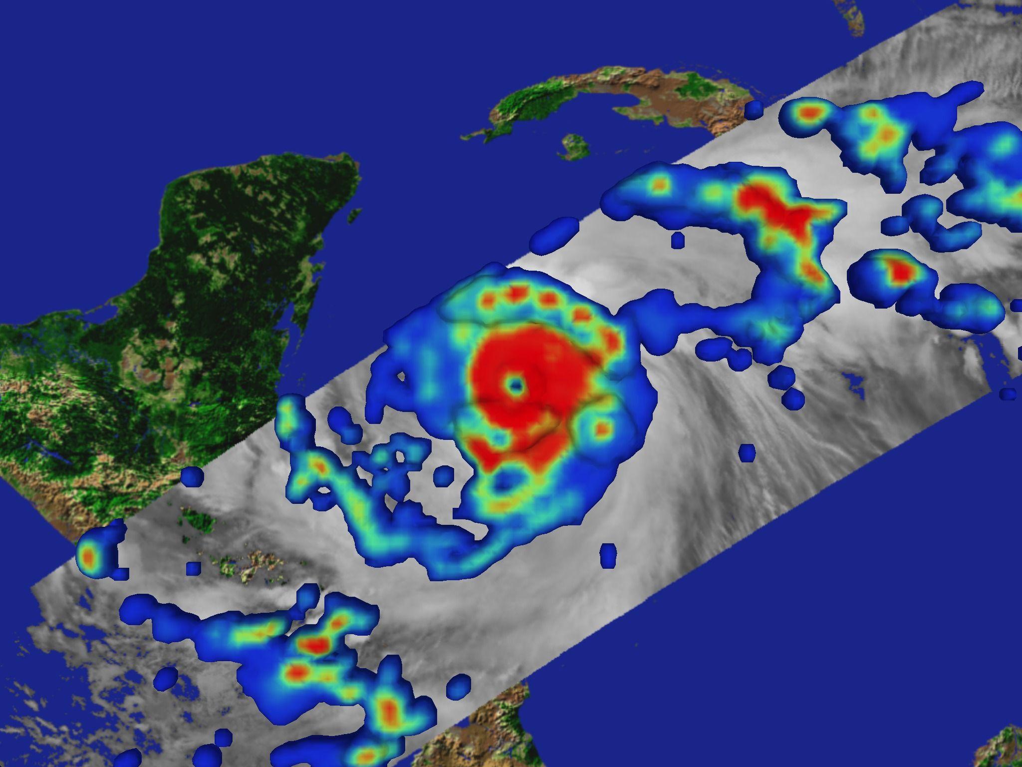 2048x1536 SVS: Hurricane Mitch from TRMM: October 1998