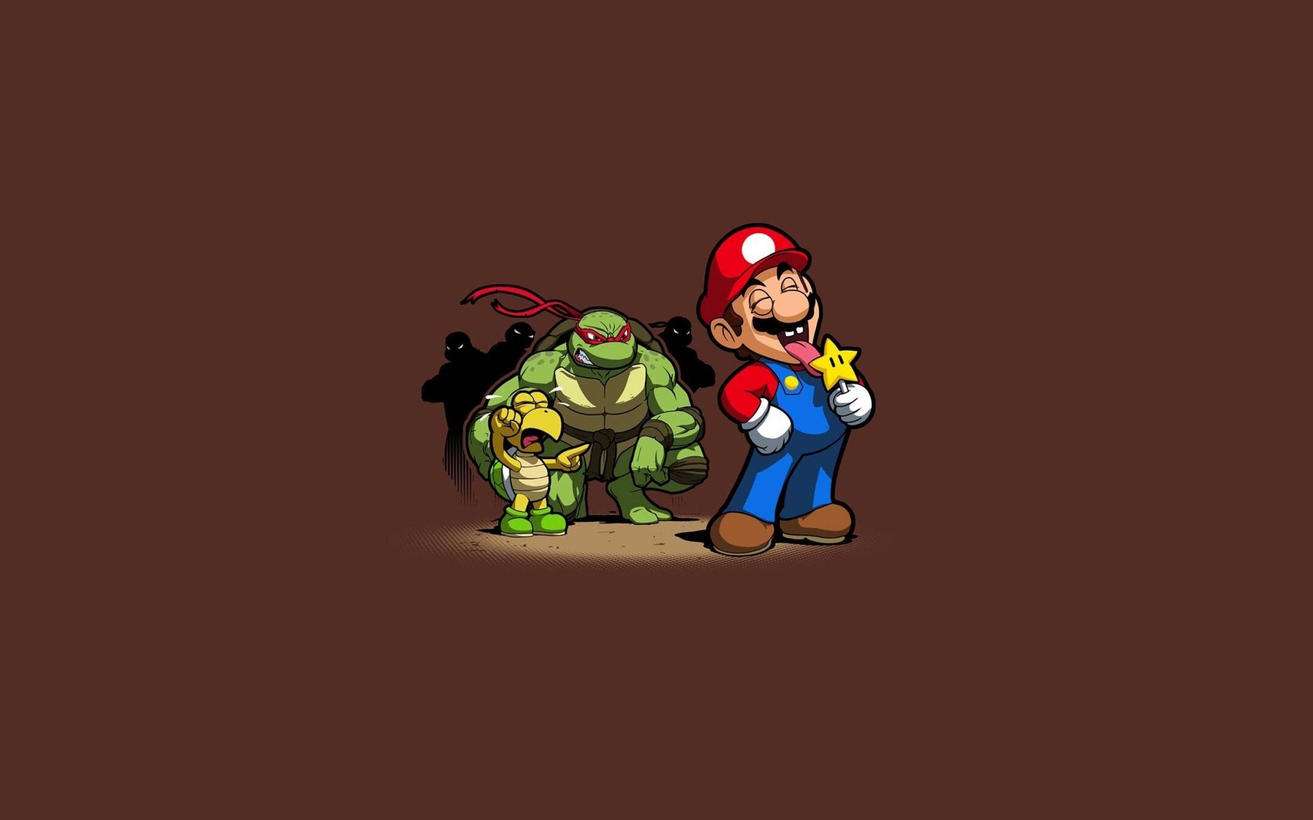 2560x1600 Super Mario and Teenage Mutan Ninja Turtles 2560x1600