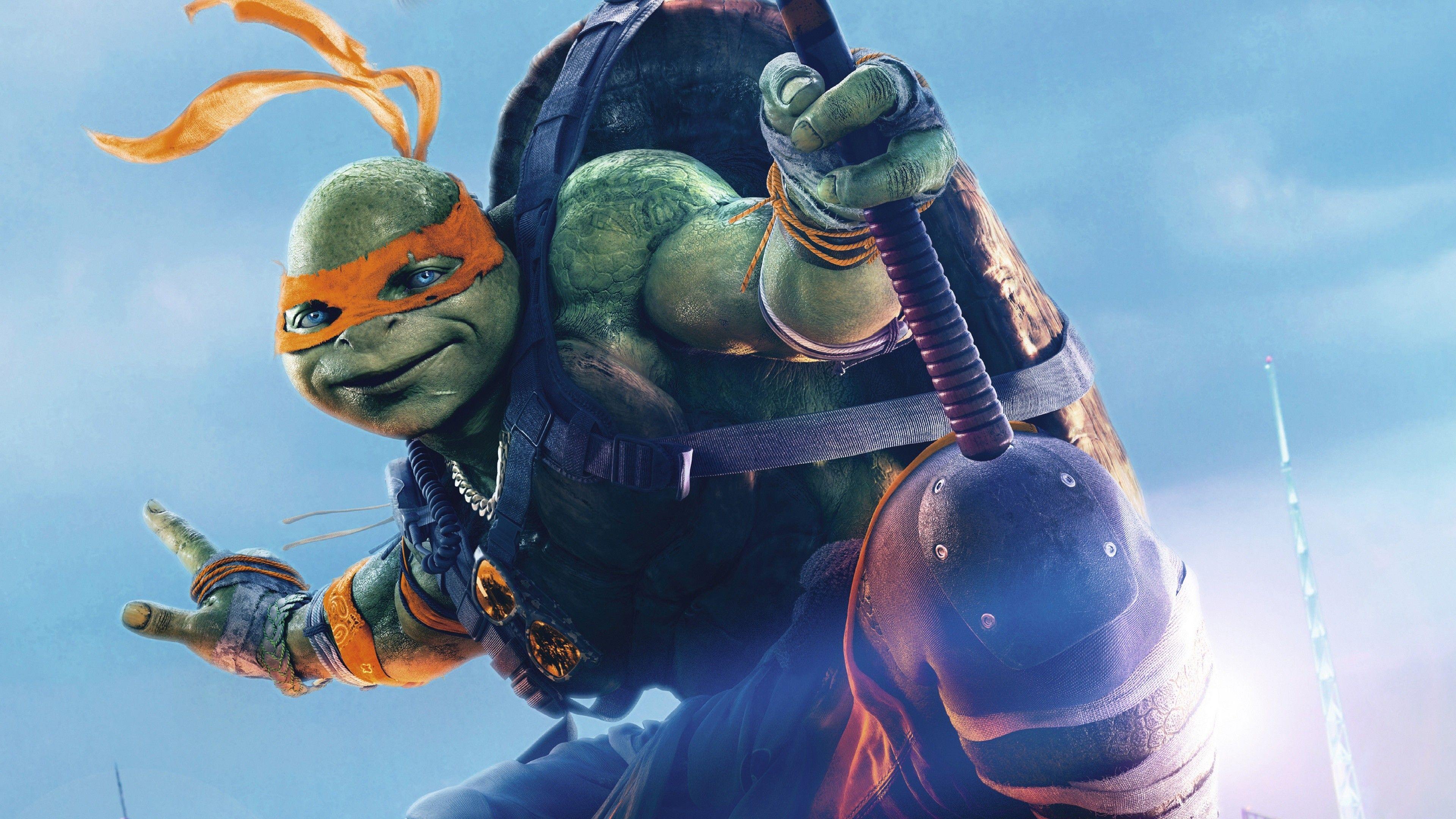 3840x2160 Wallpaper Teenage Mutant Ninja Turtles: Half Shell, michelangelo