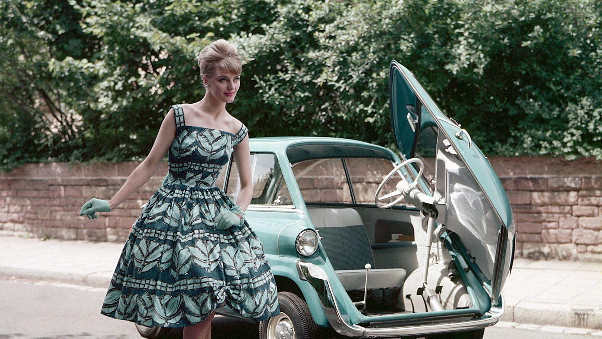 1920x1080 Download Wallpaper 1920x1080 50 60s, Bmw Car, Girl, Retro