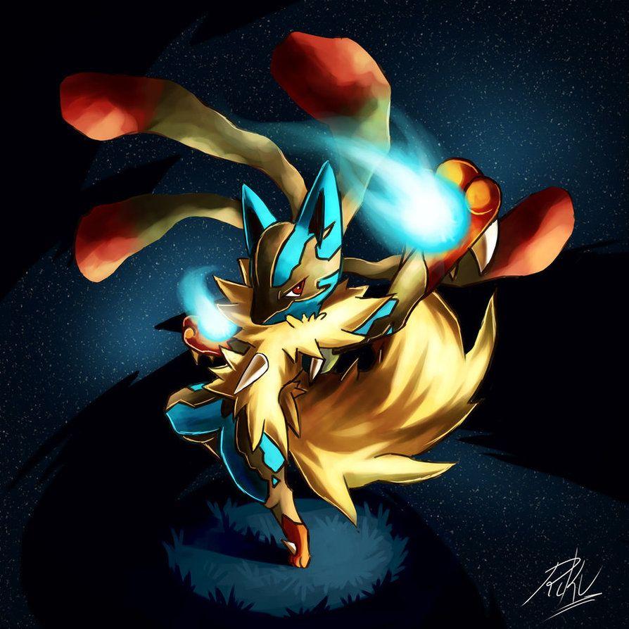 mega lucario vs mega blaziken wallpaper