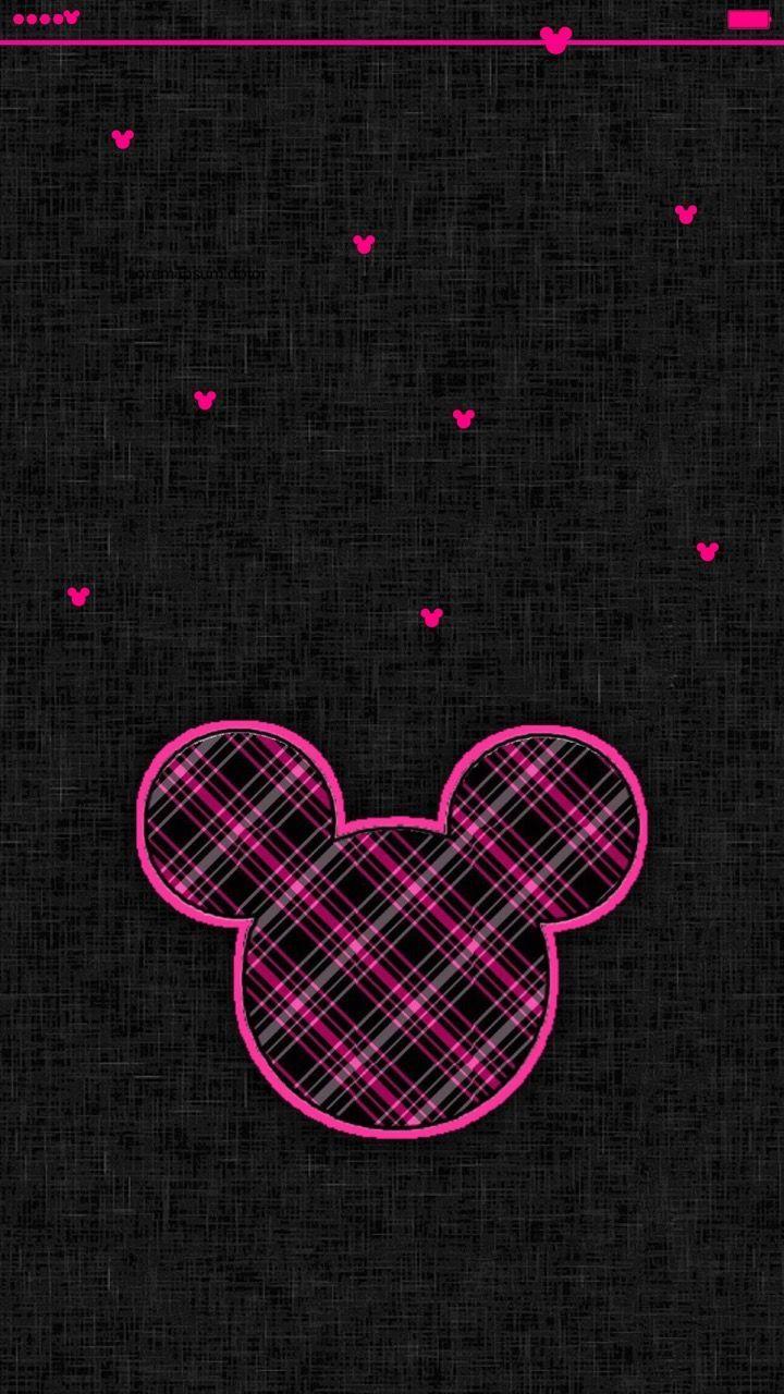 Hình nền chuột Mickey màu hồng đen cho iPhone 6s Plus 720x1280