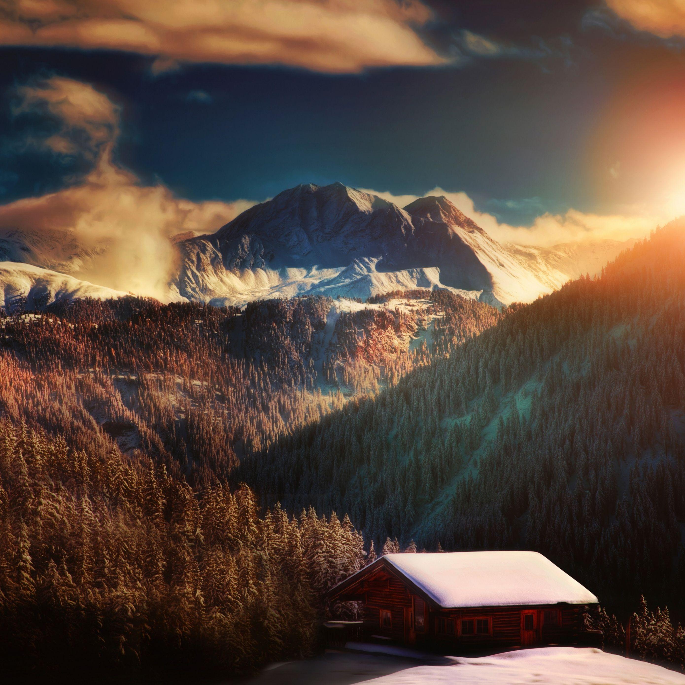 2780x2780 Download Alps, 5k, 4k wallpaper, 8k, France, mountain, sunset