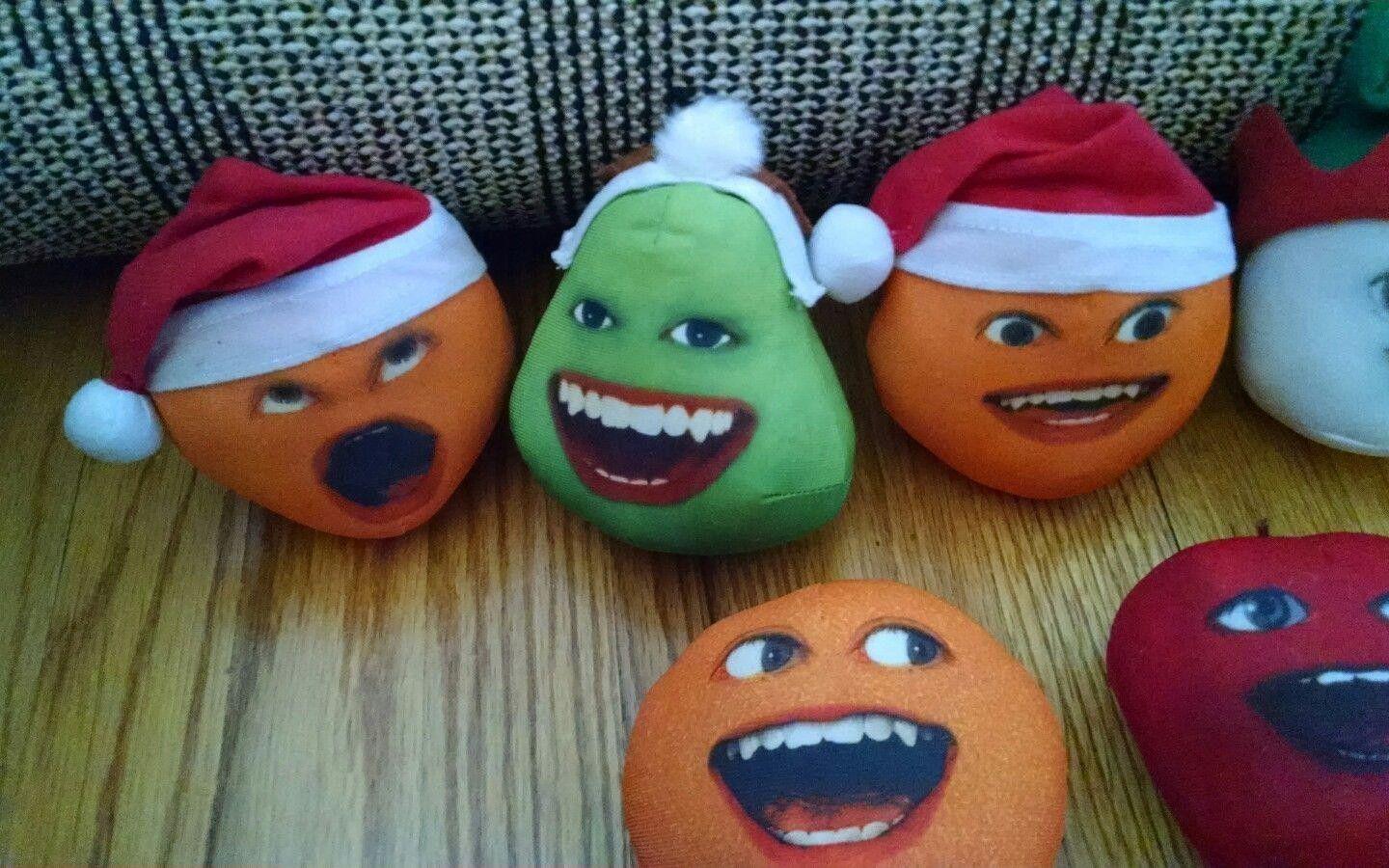 1440x900 X7 Annoying Orange Talking Plush Doll Pear Apple Christmas