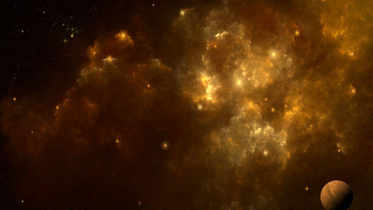 Piczene Space Wallpaper Gold 5201