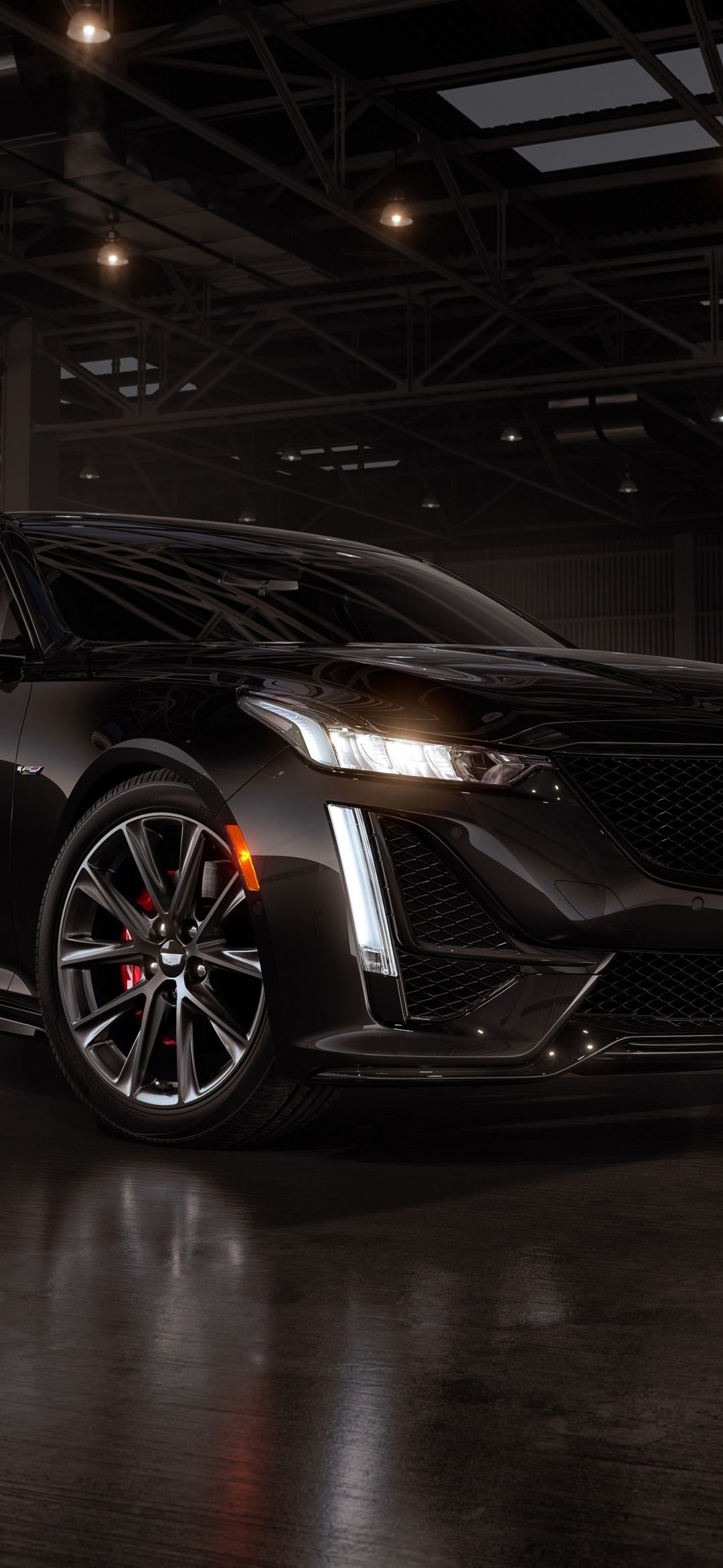 1080x2340 Cadillac CT5 V Blackwing Wallpaper 4K, Dark Aesthetic, 5K, 8K