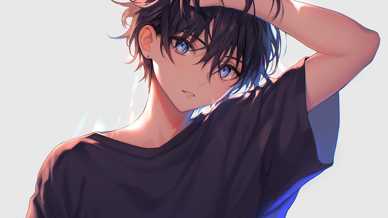 1536x864 Anime Boy Dark Hair Desktop Wallpaper Boy Wallpaper 4K