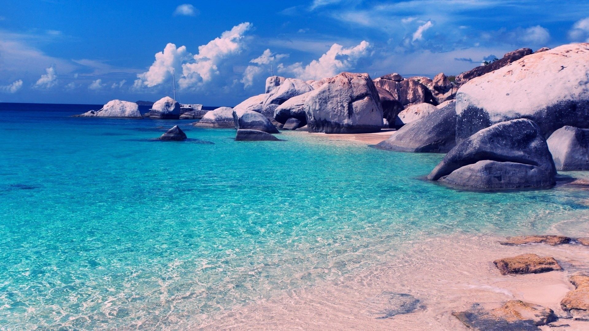 1920x1080 nature, Sea, Ocean, Coast, Shore, Sky, Clouds, Stone, Rock Wallpaper HD / Desktop and Mobile Background