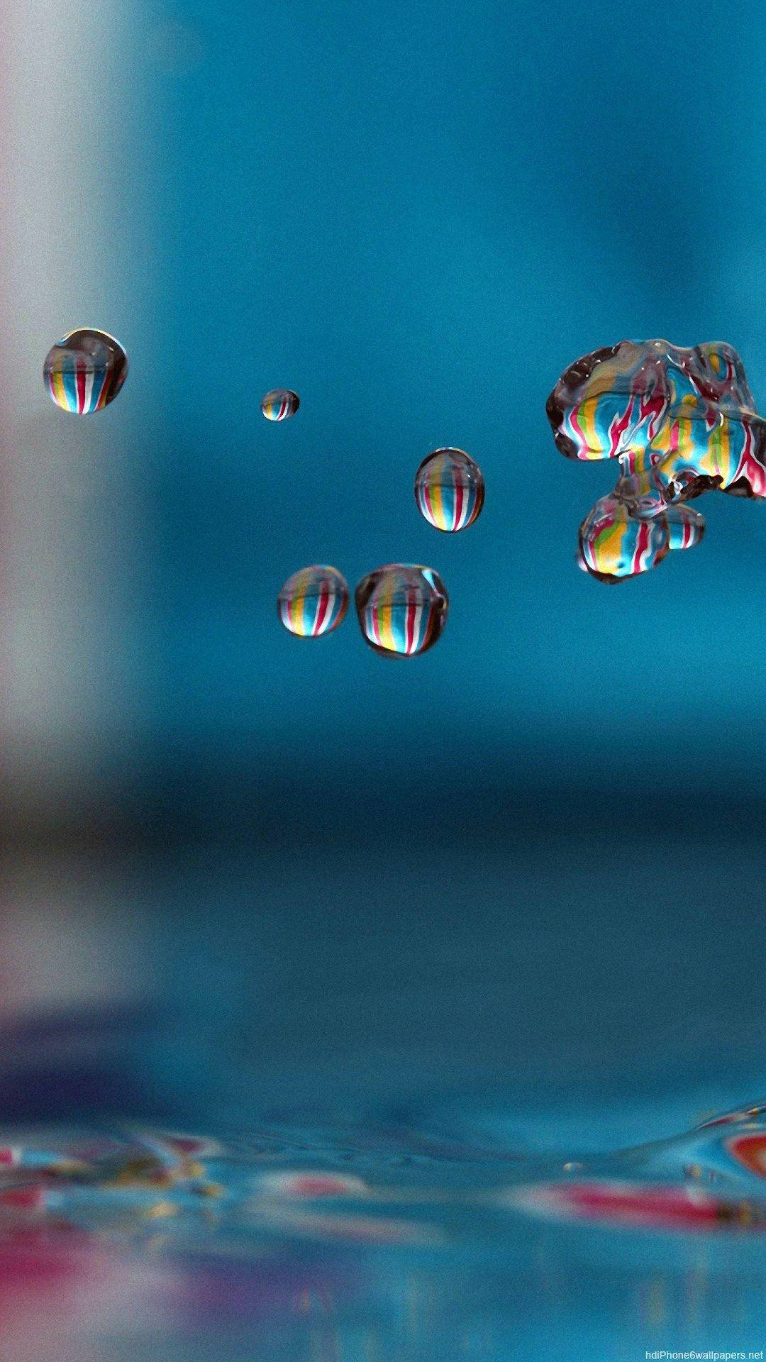 1080x1920 Download Floating Water Droplets iPhone 8 Live Wallpaper