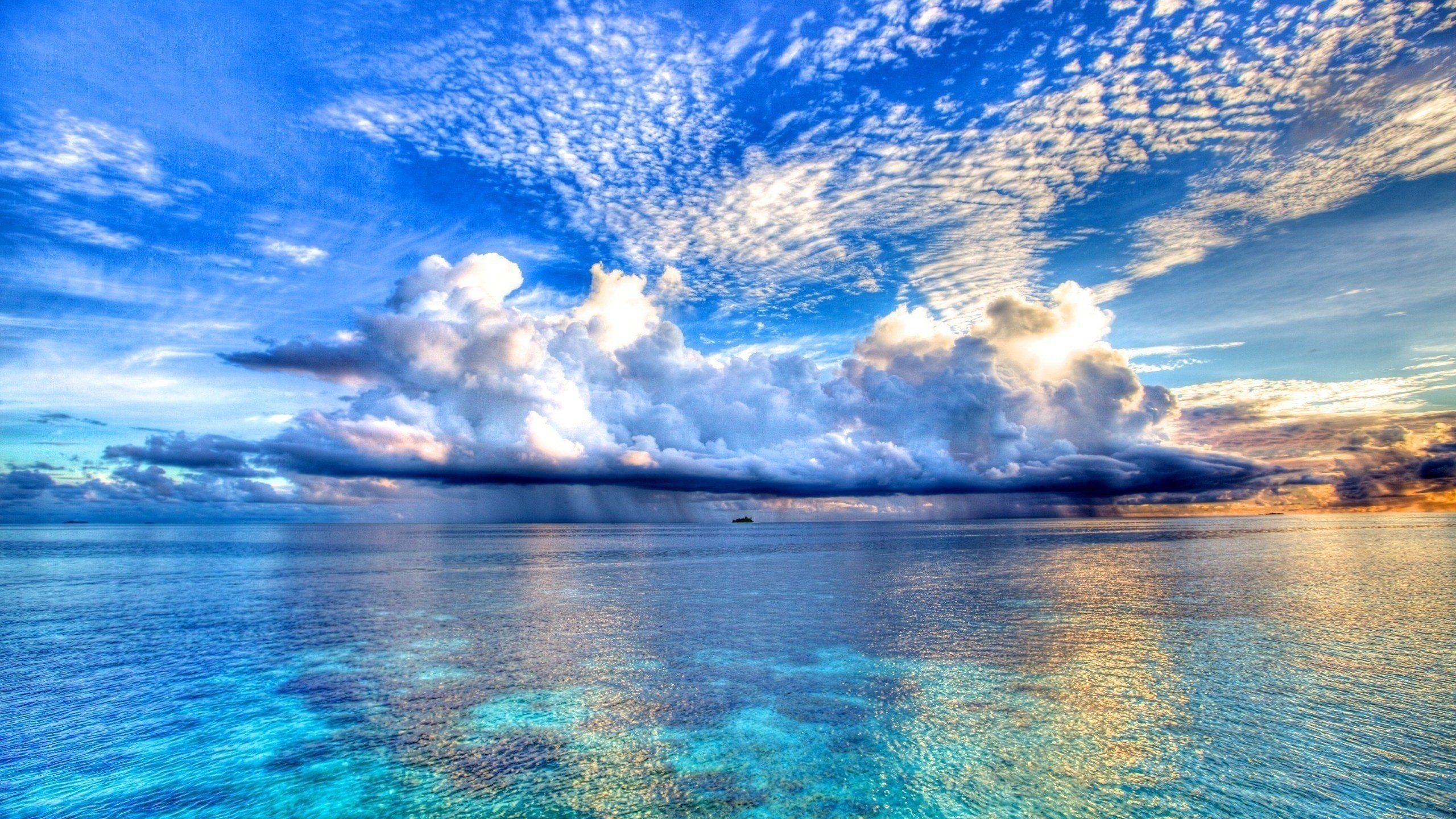 2560x1440 sky, Bluesea, Nature, Ocean Wallpaper HD / Desktop and Mobile Background