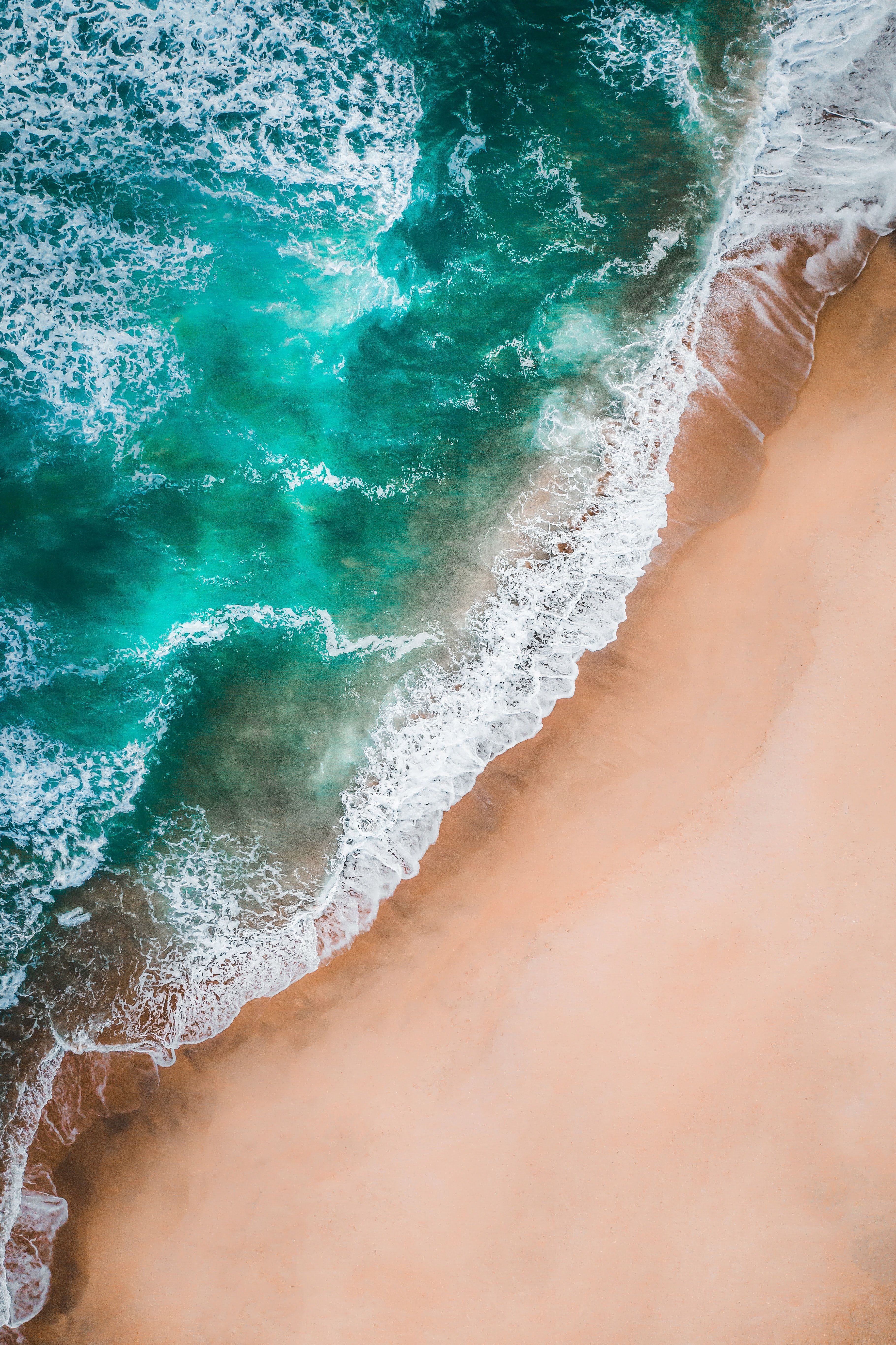3640x5464 Phone wallpaper: Sea, View From Above, Beach, Nature, Waves 113855